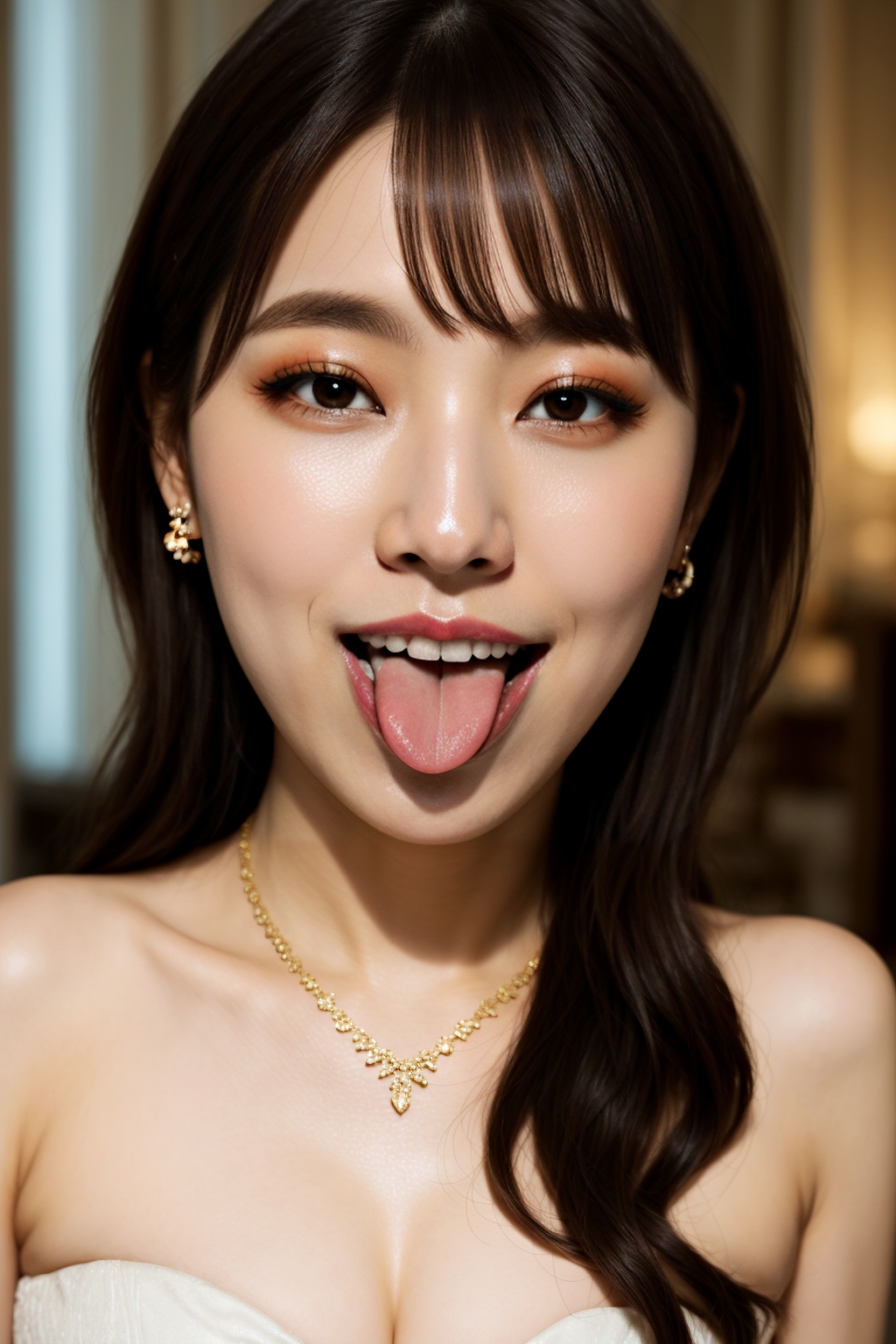 友達(人妻)の舌出し写真をゲットした件 part3 おっぱい ドレス 3