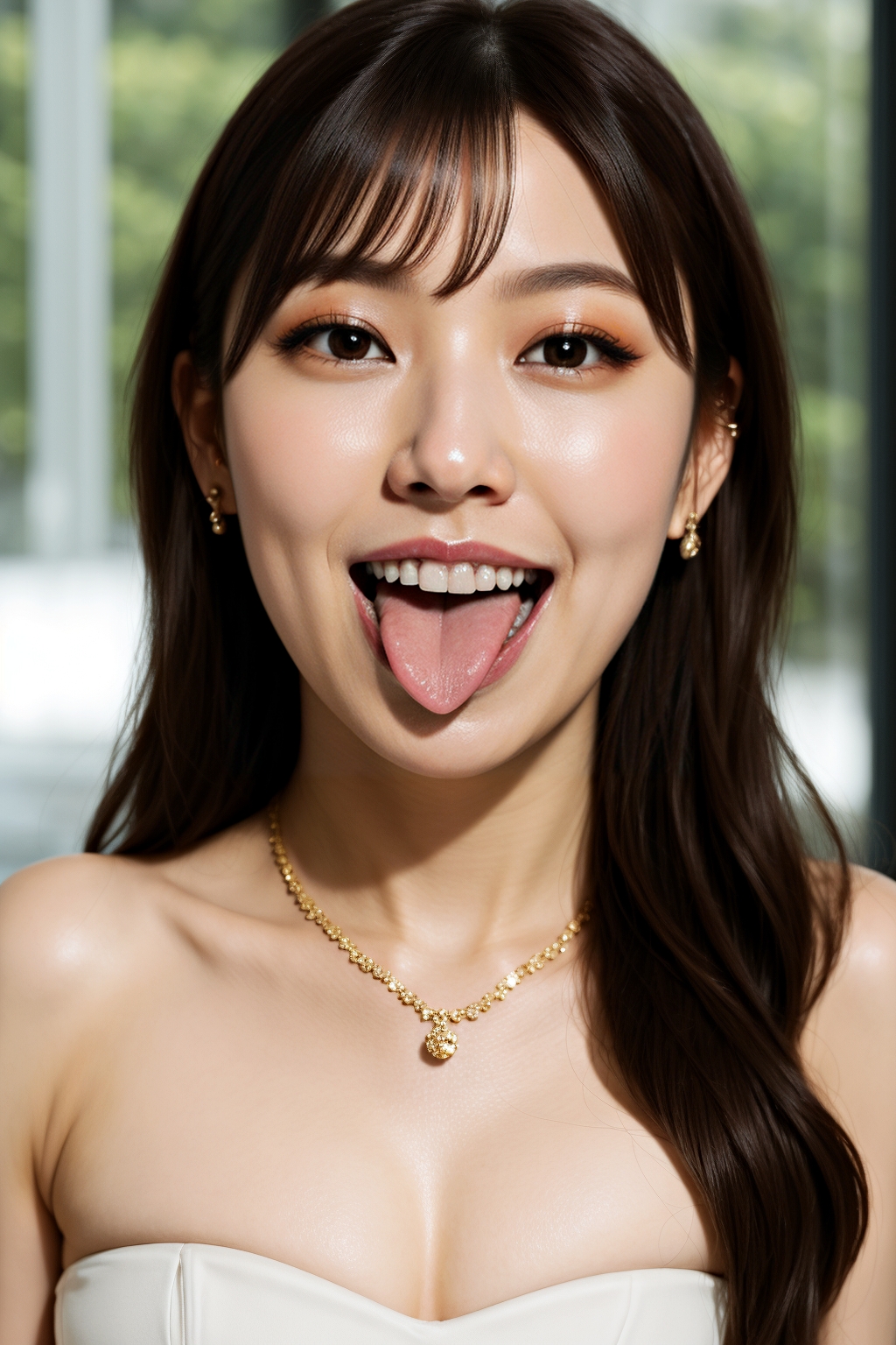 友達（人妻）の舌出し写真をゲットした件 part3 おっぱい ドレス 1