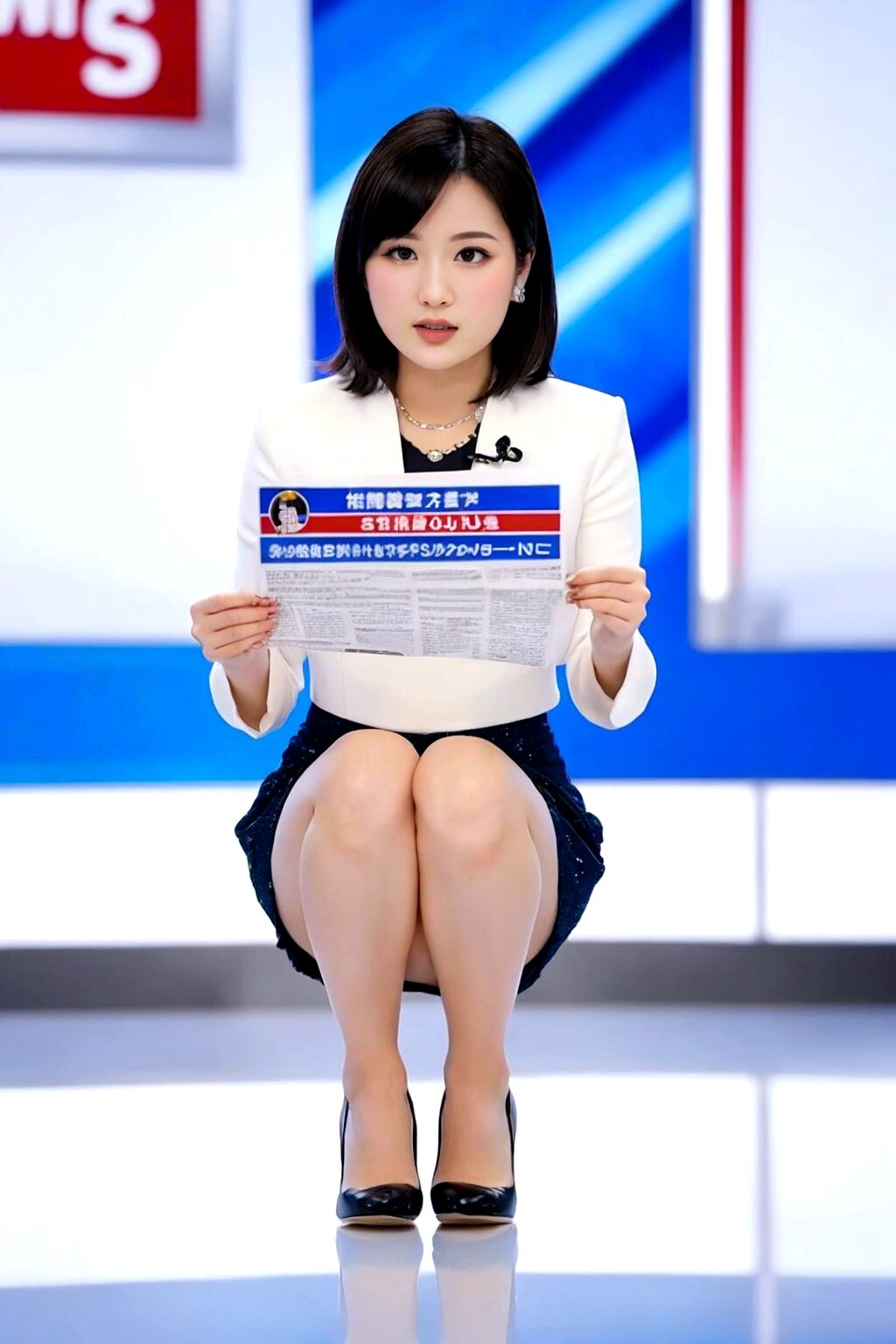 女子アナのハイヒールしゃがみポーズ part3 しゃがみ ハイヒール 4