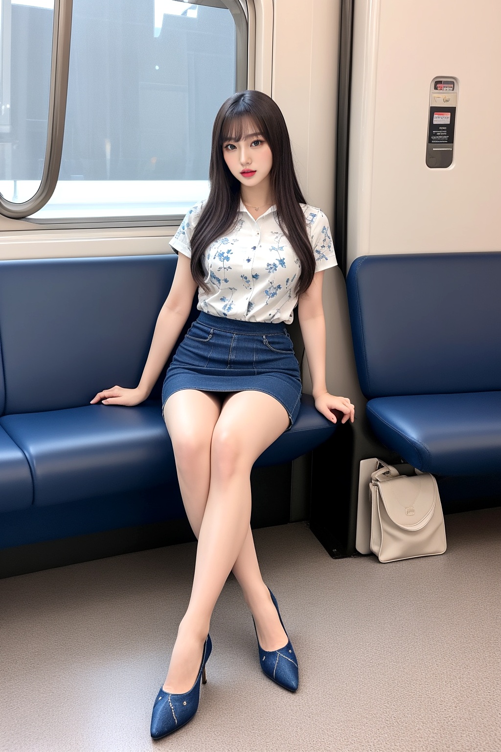 脚のキレイな女性を電車内で隠し撮り part2 パンプス ミニスカート 3
