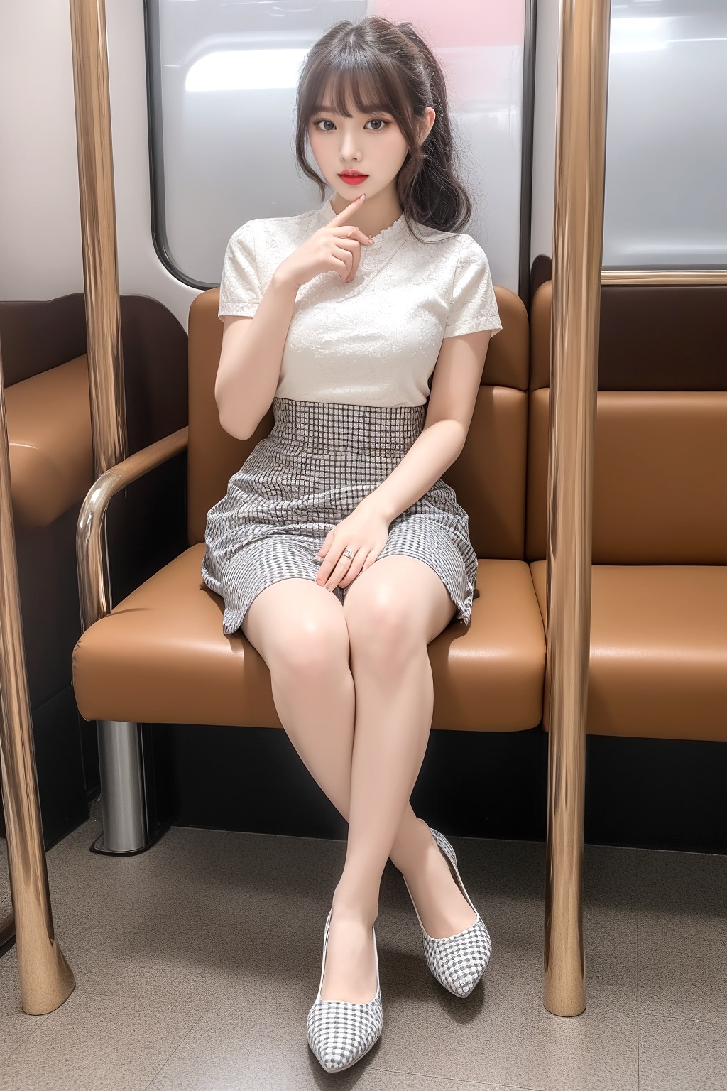 脚のキレイな女性を電車内で隠し撮り part3 パンプス ミニスカート 2