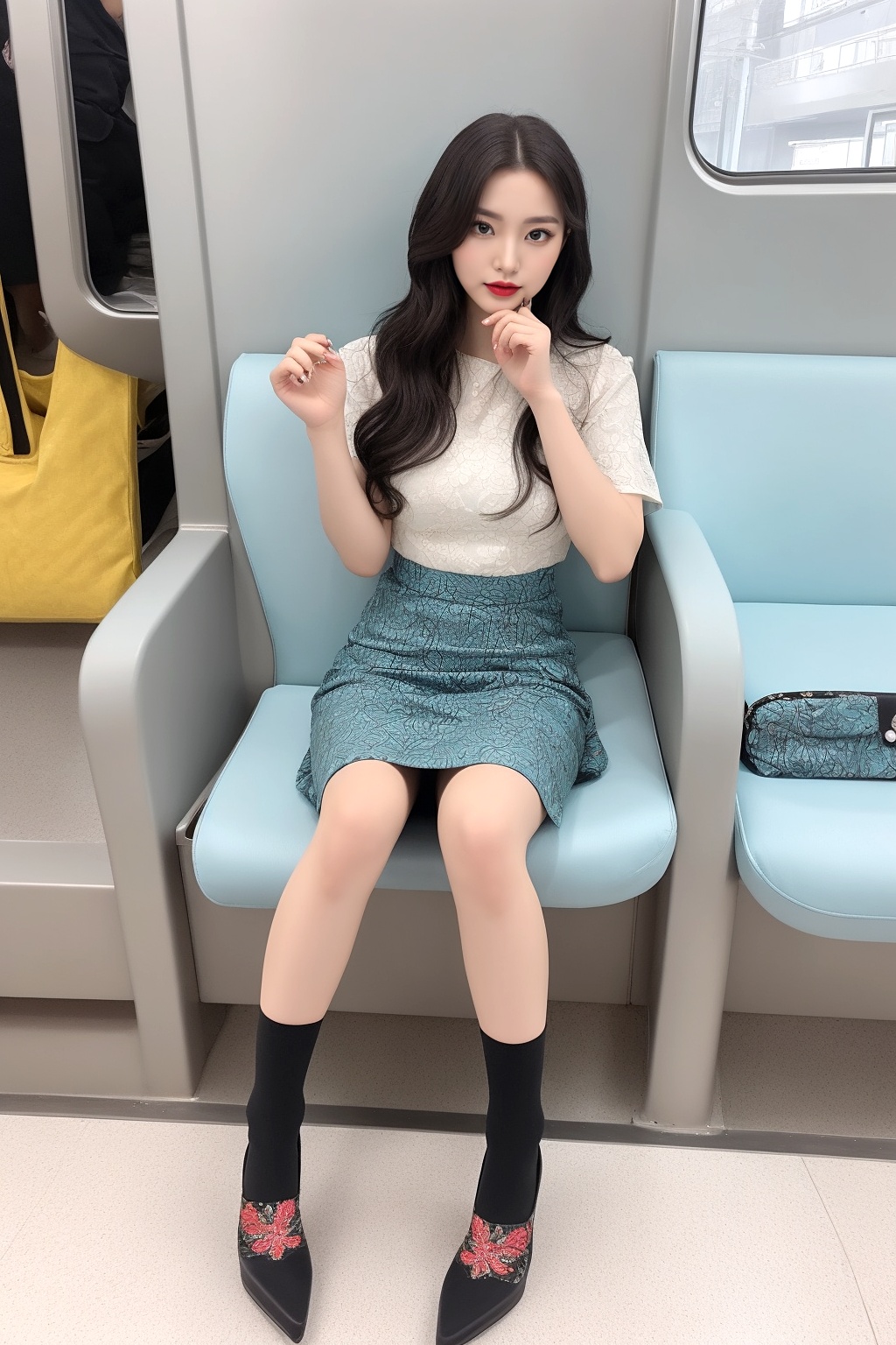 脚のキレイな女性を電車内で隠し撮り part3 パンプス ミニスカート 5