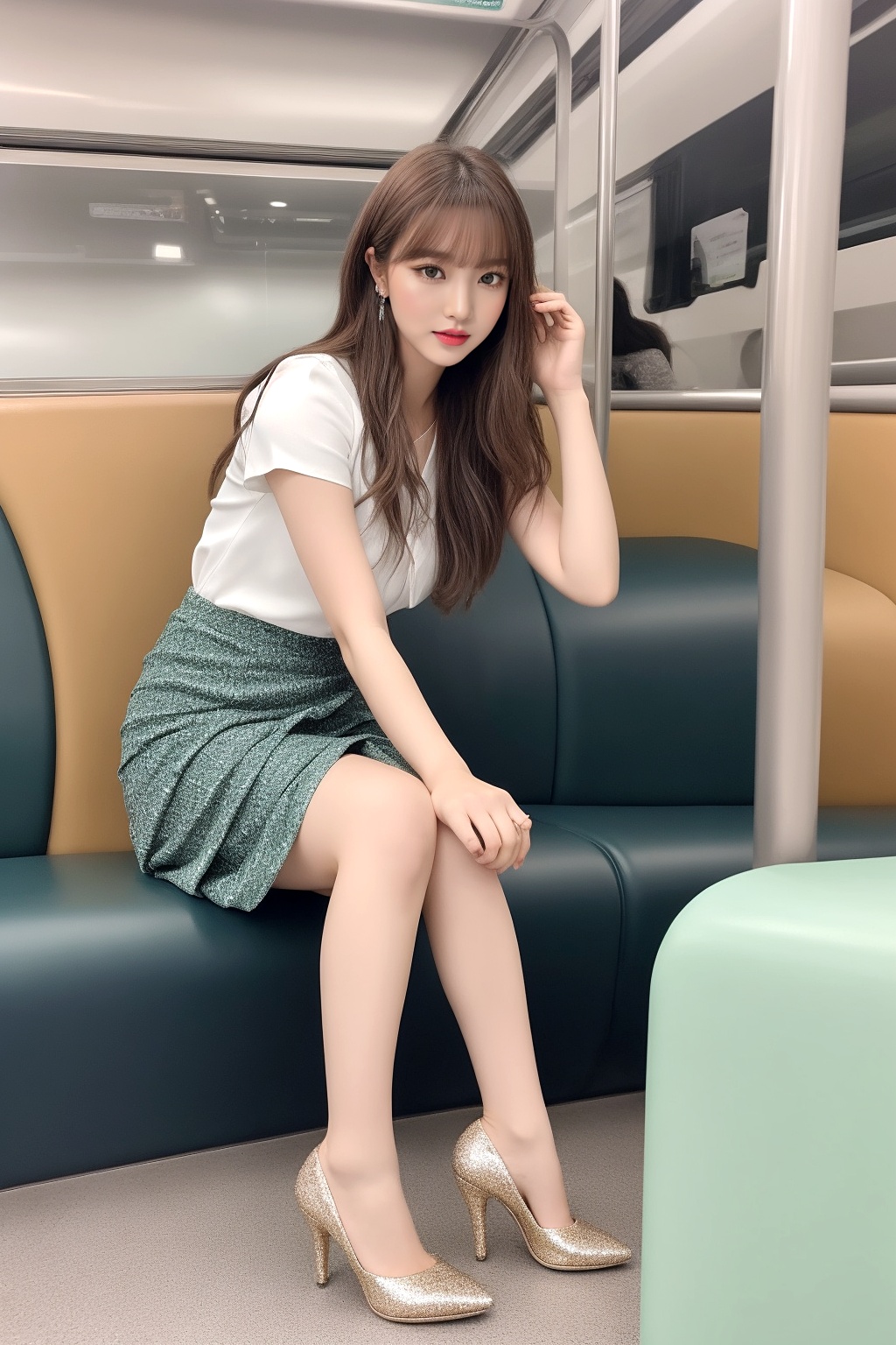 脚のキレイな女性を電車内で隠し撮り part4 パンプス ミニスカート 2