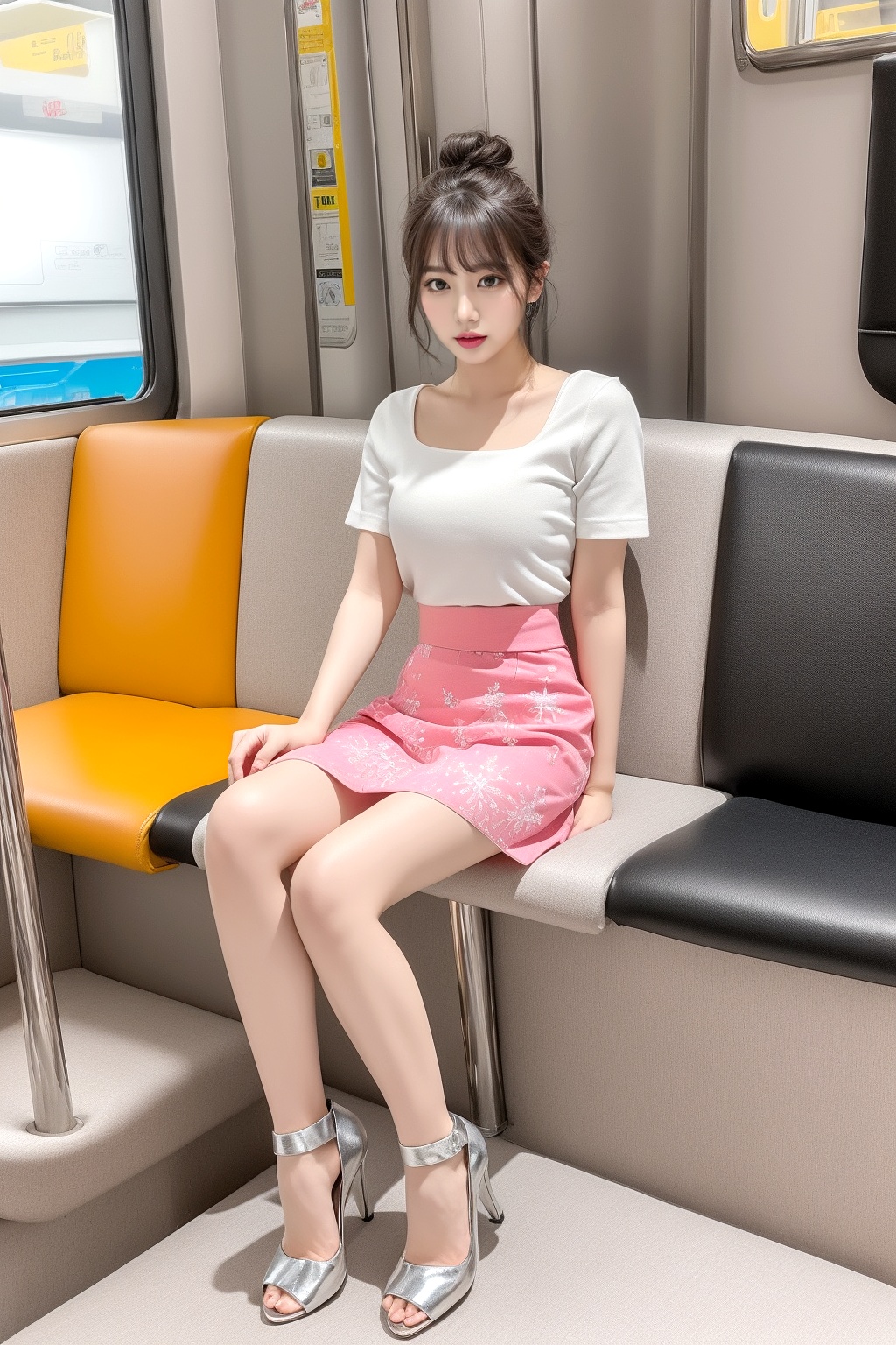 脚のキレイな女性を電車内で隠し撮り part4 パンプス ミニスカート 2