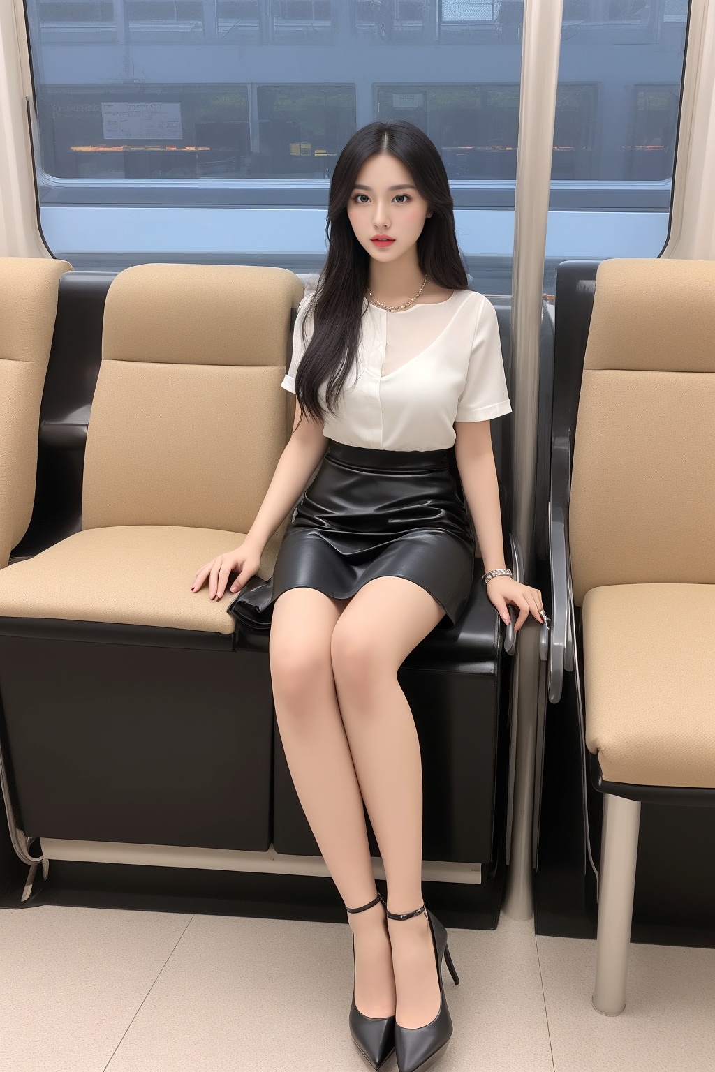 脚のキレイな女性を電車内で隠し撮り part4 パンプス ミニスカート 5