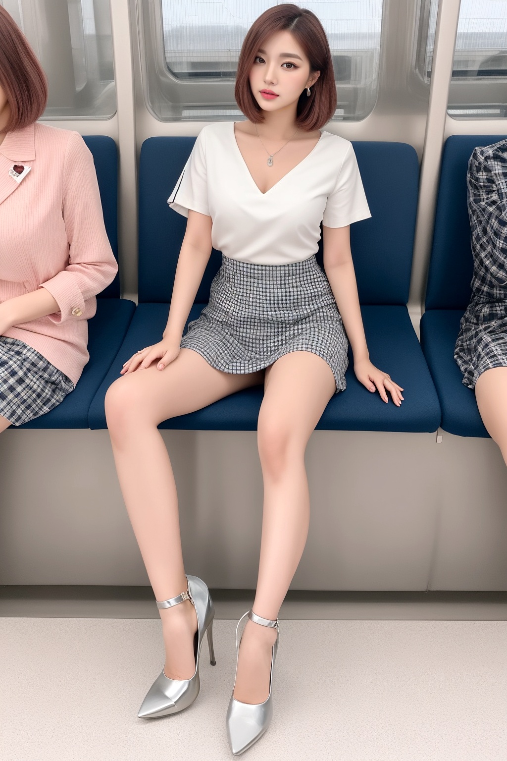 脚のキレイな女性を電車内で隠し撮り part4 パンプス ミニスカート 6