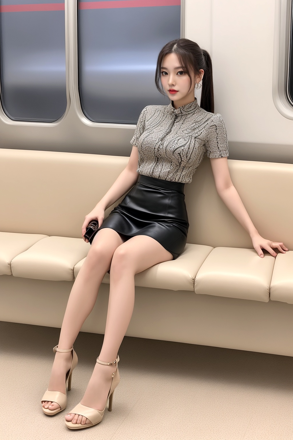 脚のキレイな女性を電車内で隠し撮り part4 パンプス ミニスカート 4