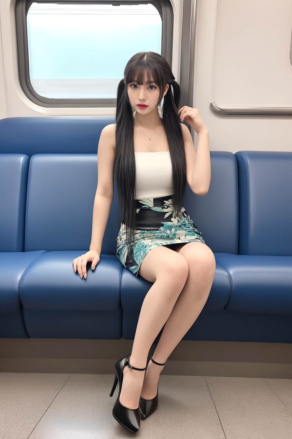 脚のキレイな女性を電車内で隠し撮り part4 パンプス ミニスカート 4