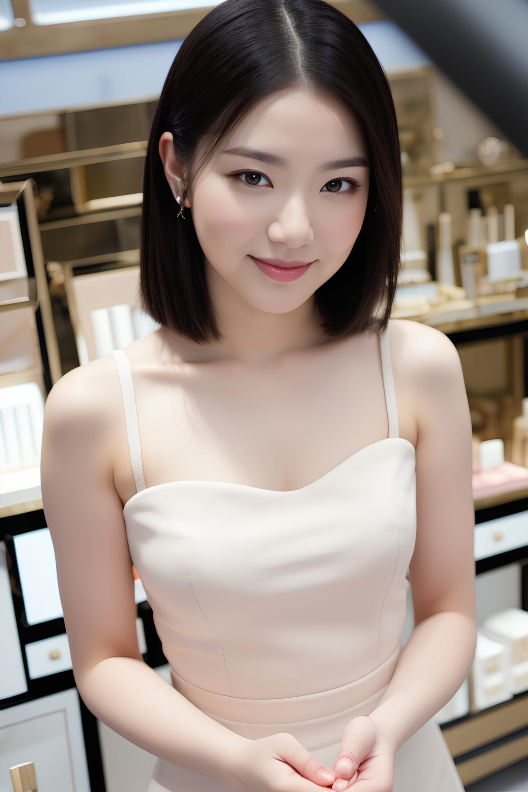 化粧品売り場の上品なオンナの笑顔 part1 おっぱい 店員 2
