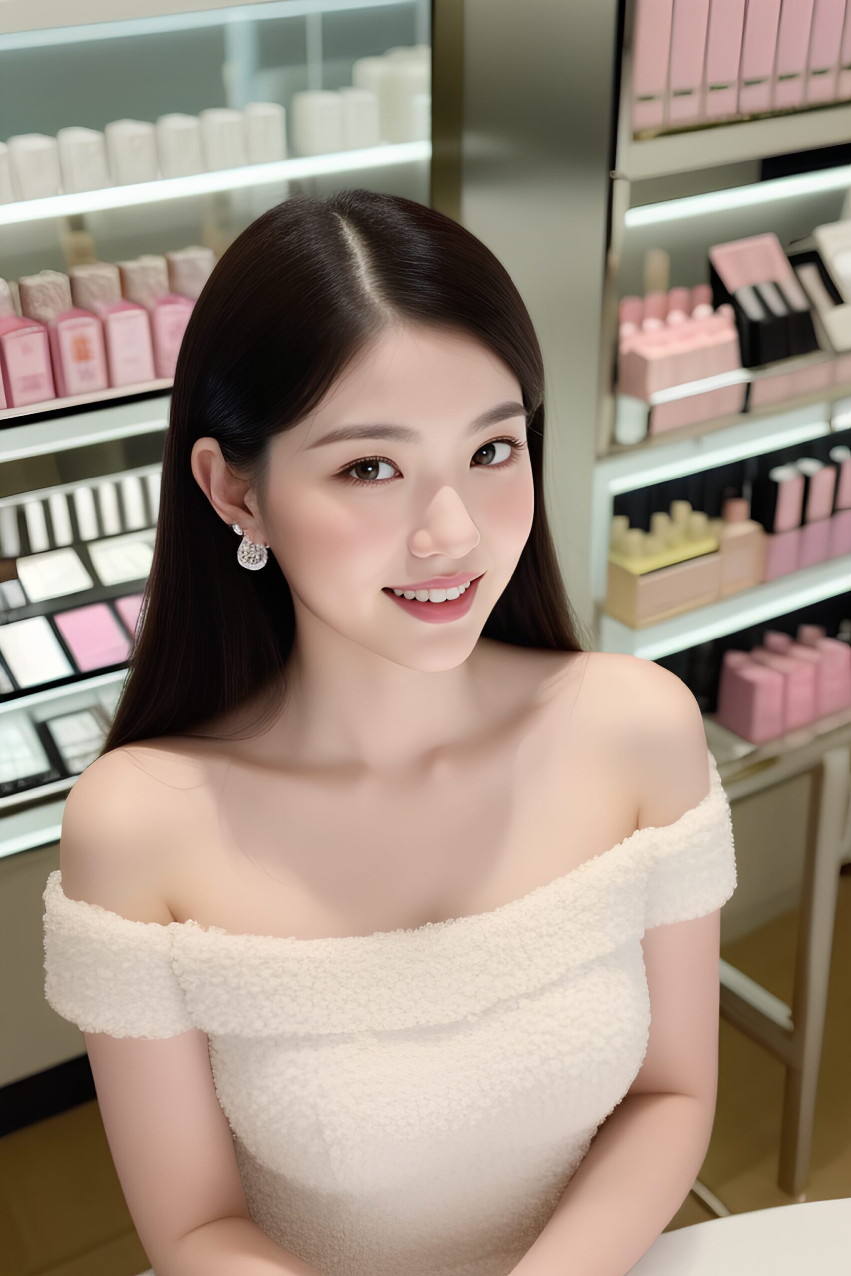 化粧品売り場の上品なオンナの笑顔 part1 おっぱい 店員 4