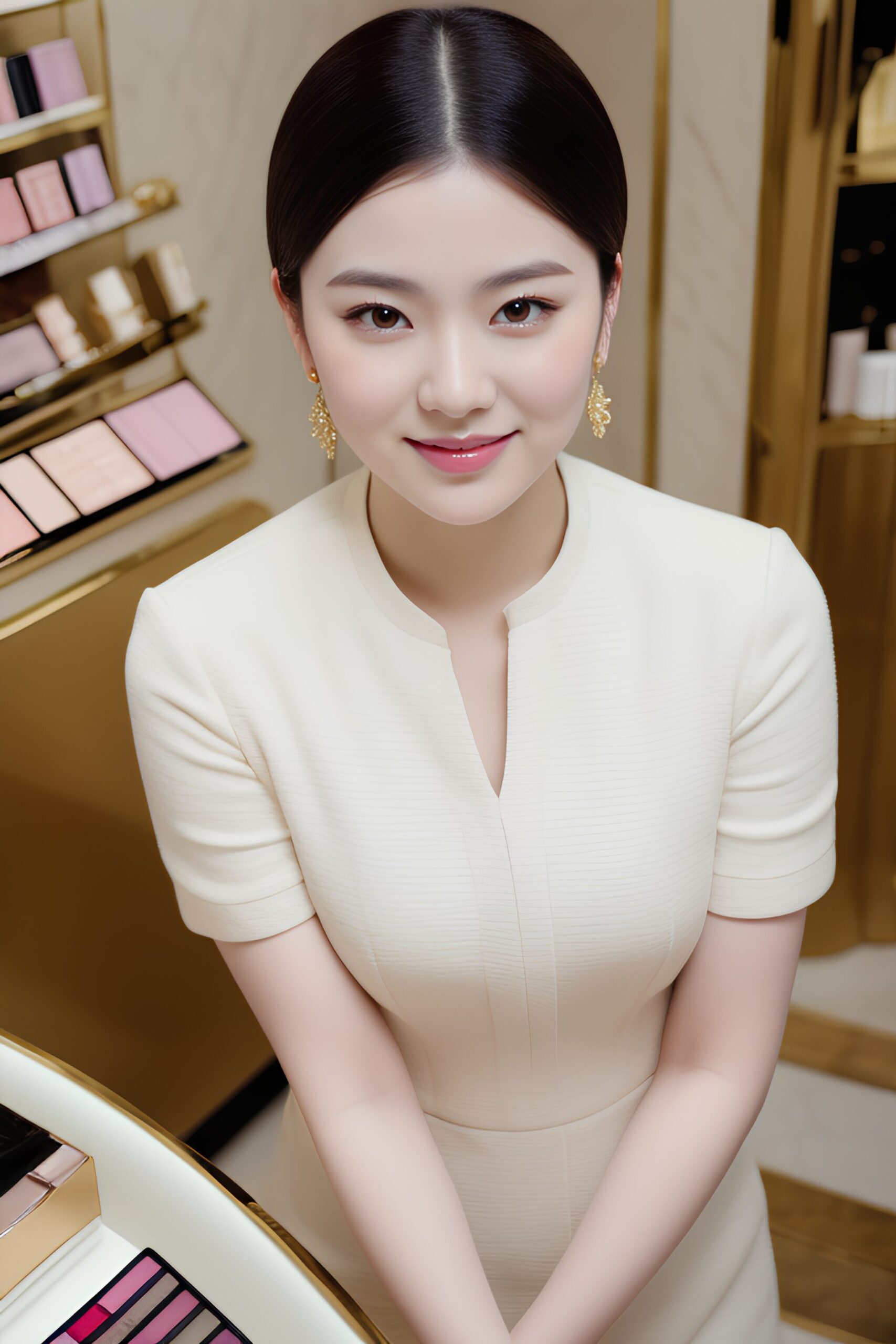 化粧品売り場の上品なオンナの笑顔 part1 おっぱい 店員 2