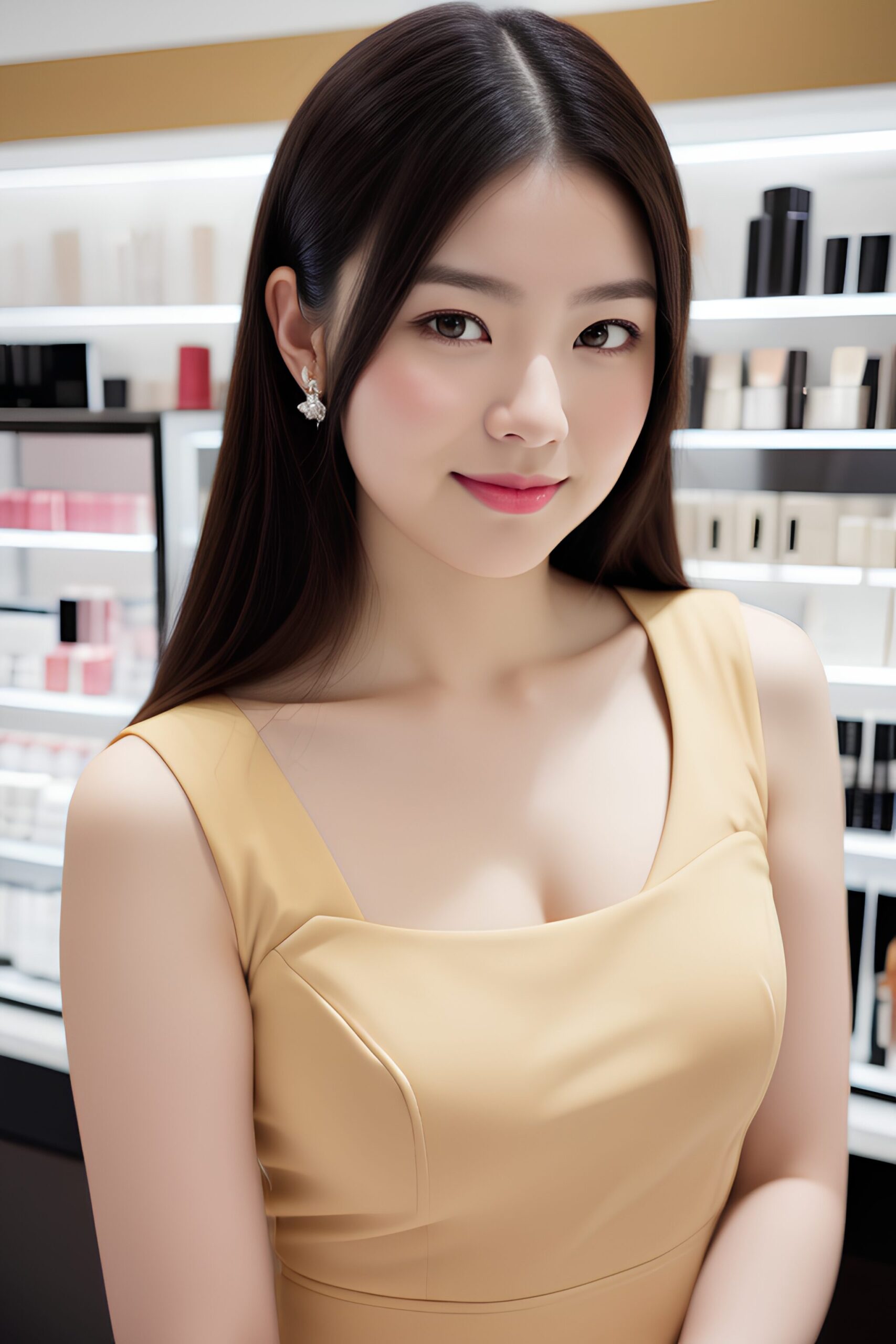 化粧品売り場の上品なオンナの笑顔 part1 おっぱい 店員 1
