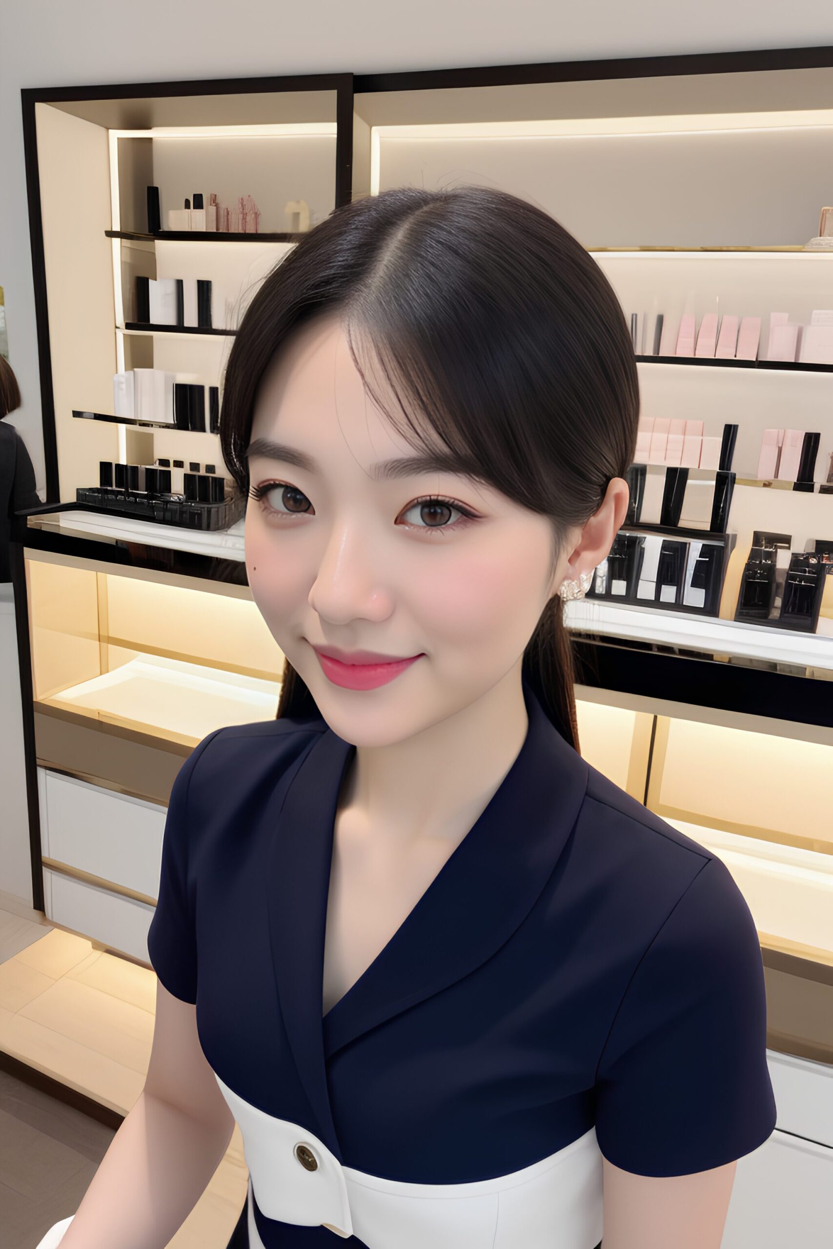 化粧品売り場の上品なオンナの笑顔 part2 おっぱい 店員 2