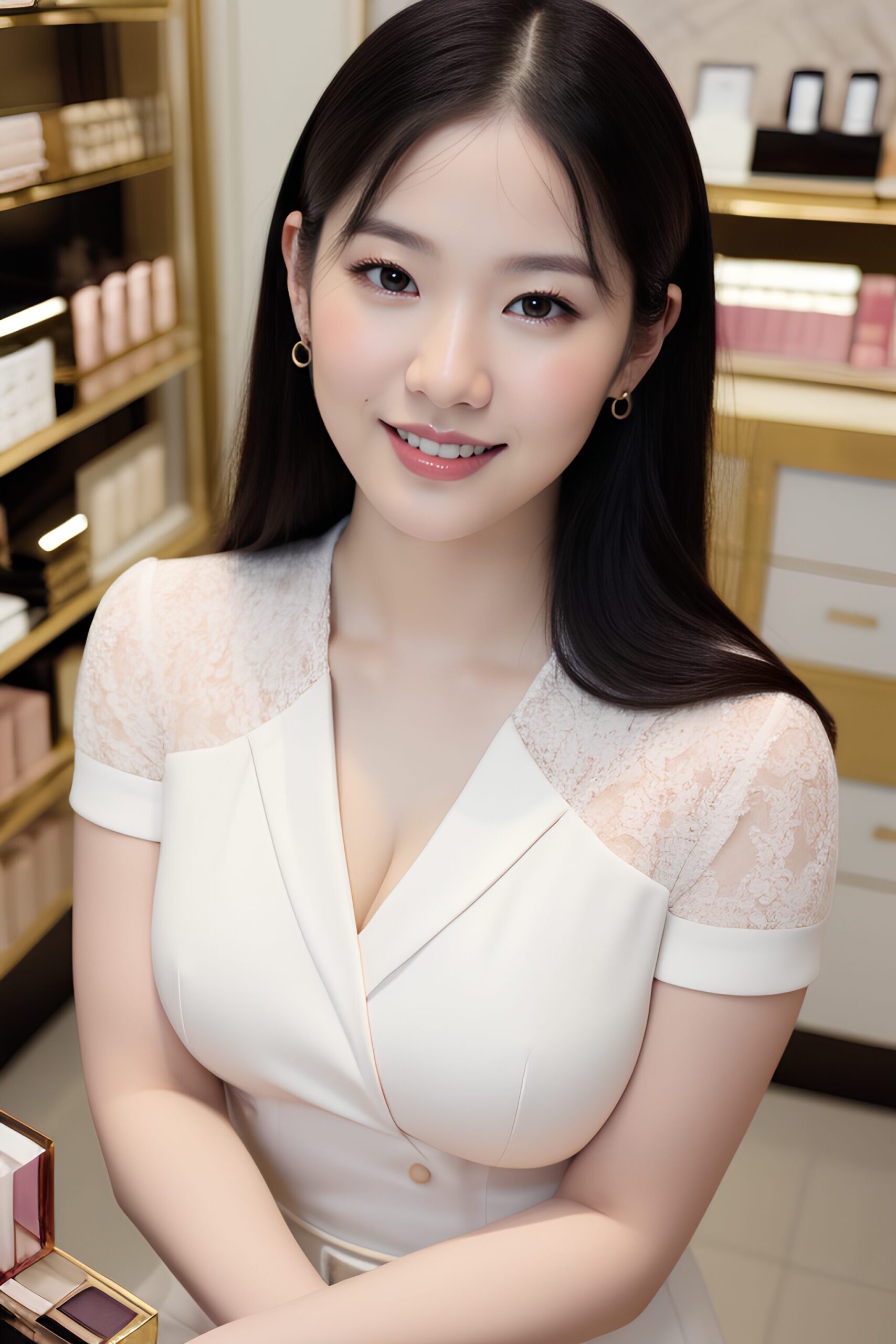 化粧品売り場の上品なオンナの笑顔 part2 おっぱい 店員 2
