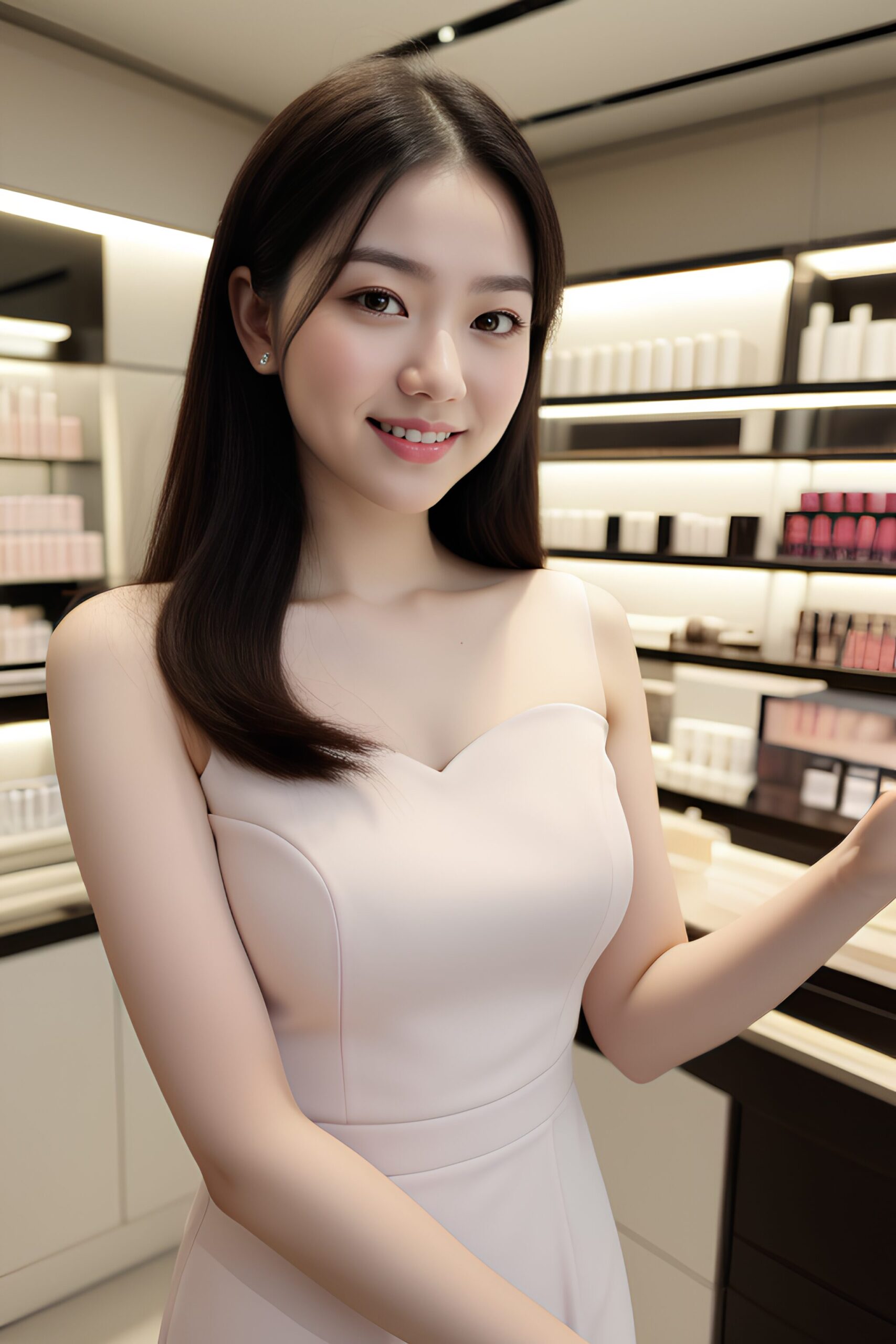 化粧品売り場の上品なオンナの笑顔 part3 おっぱい 店員 5