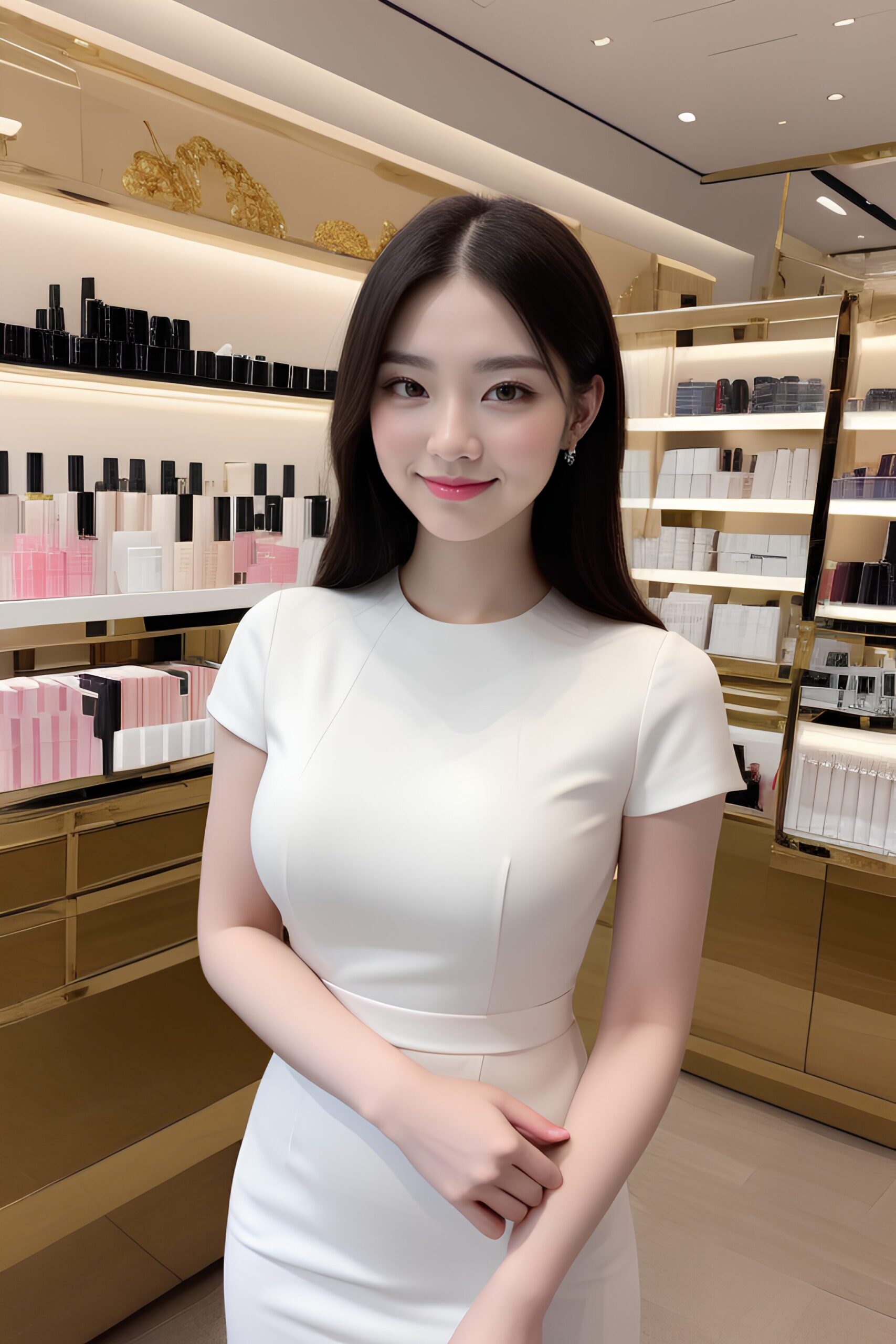 化粧品売り場の上品なオンナの笑顔 part3 おっぱい 店員 4