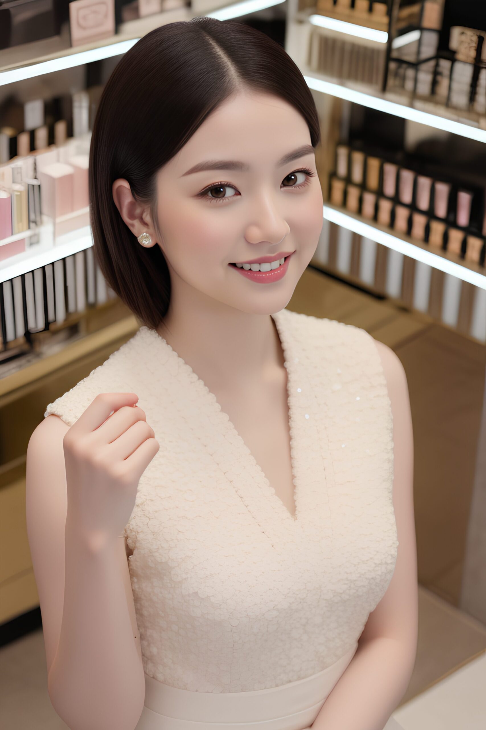 化粧品売り場の上品なオンナの笑顔 part3 おっぱい 店員 3