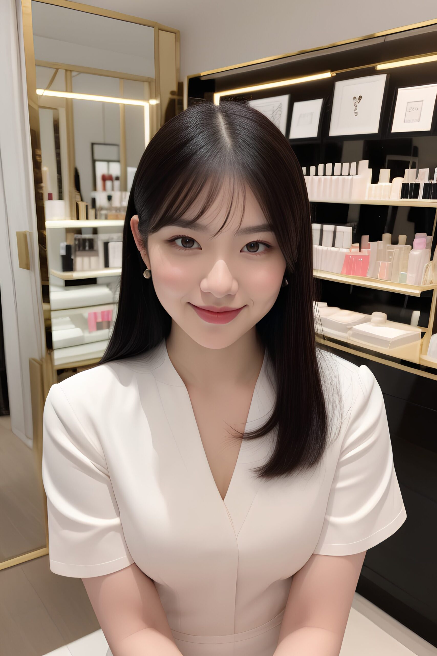 化粧品売り場の上品なオンナの笑顔 part3 おっぱい 店員 1