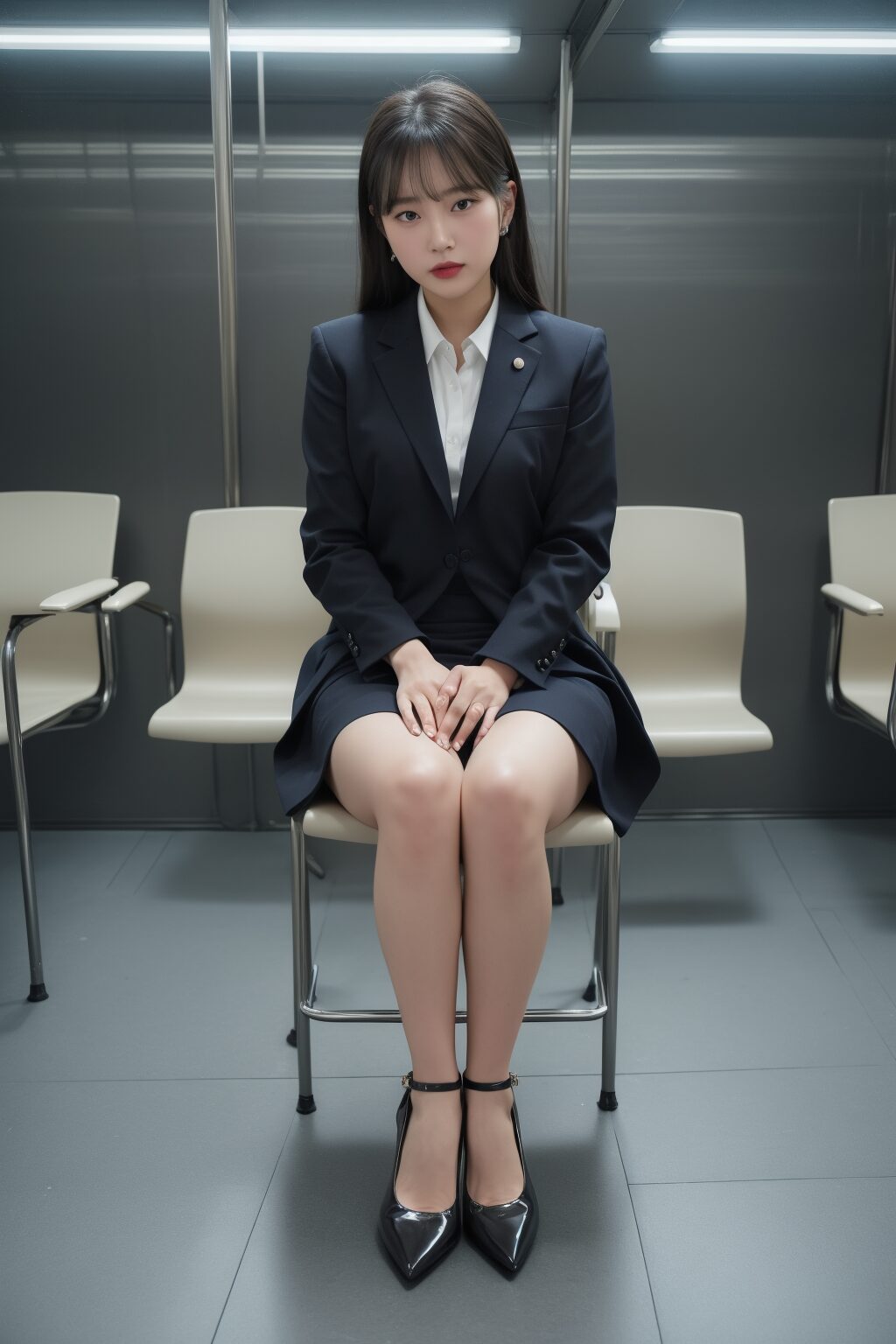 面接会場の控室にいたミニスカエリート女 part1 ミニスカート 面接 6