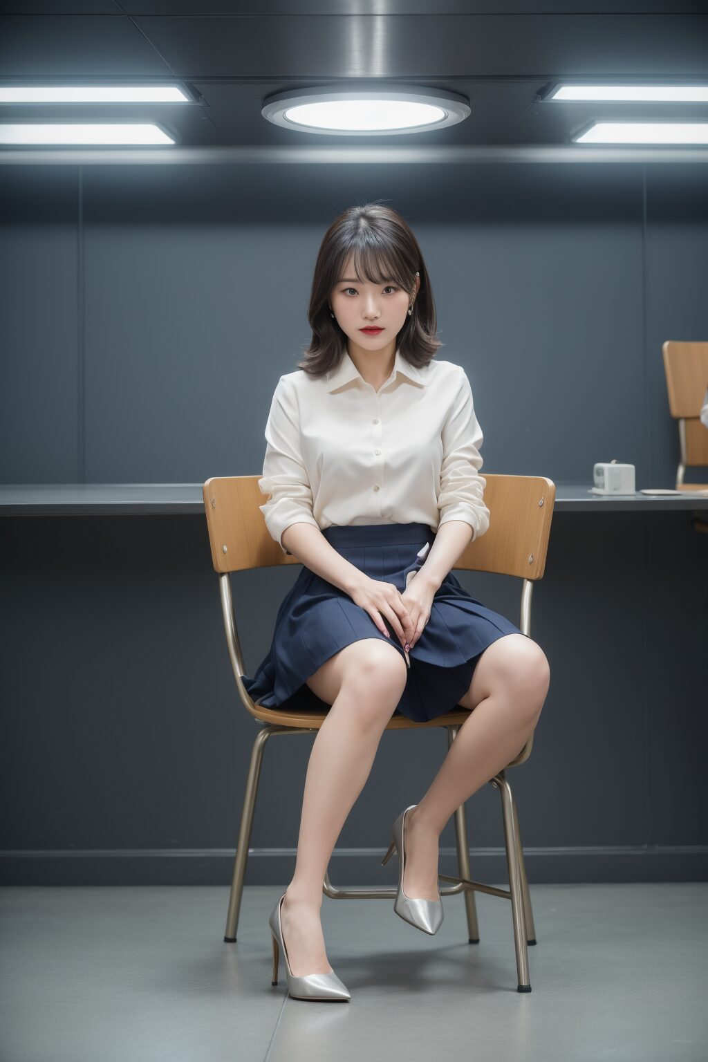 面接会場の控室にいたミニスカエリート女 part1 ミニスカート 面接 1