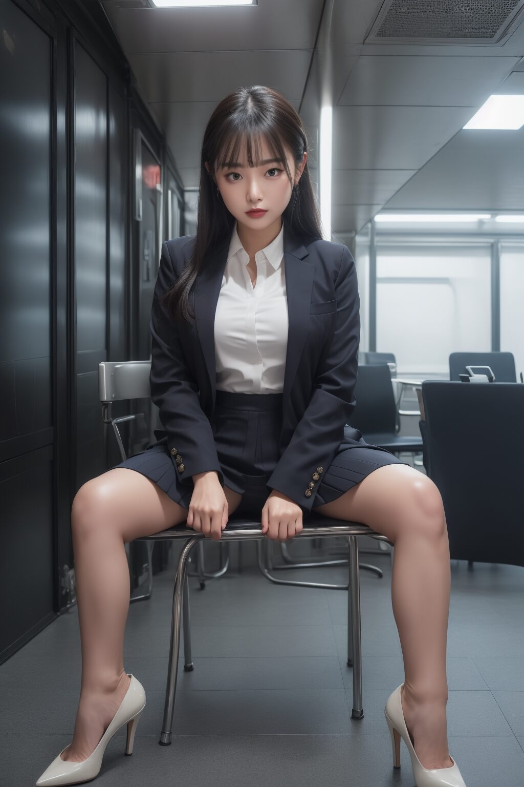 面接会場の控室にいたミニスカエリート女 part1 ミニスカート 面接 5