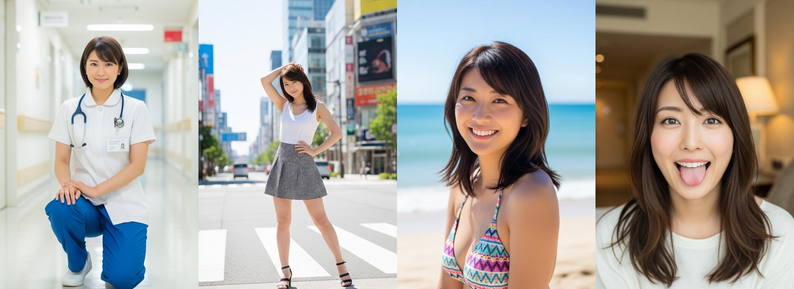 【特別公開】ナースの私服＆ビキニ＆舌出し part1 ナース ビキニ 1