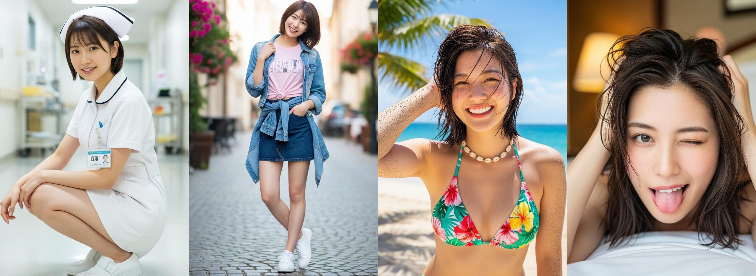 【特別公開】ナースの私服&ビキニ&舌出し part2 ナース ビキニ 1