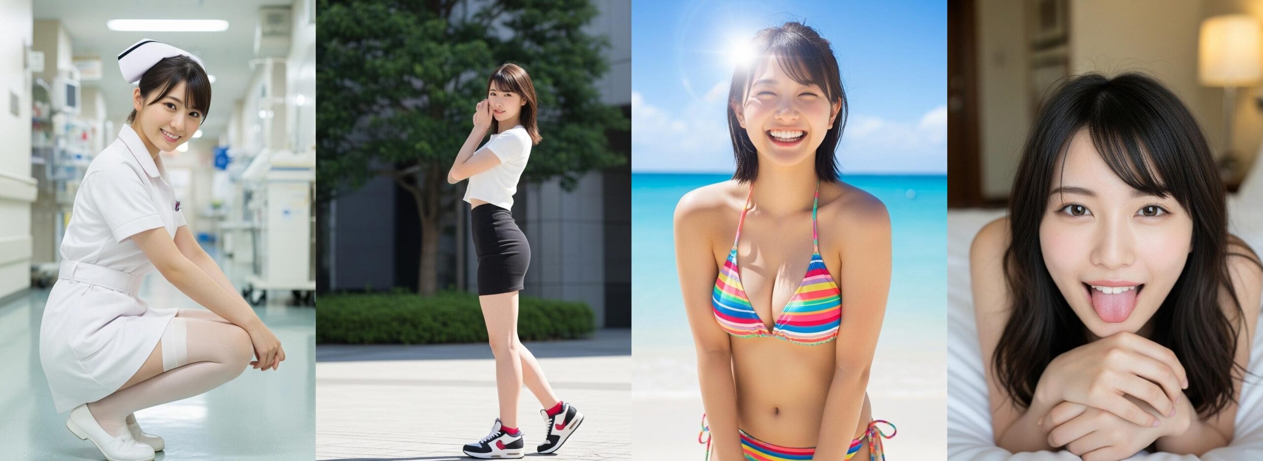 【特別公開】ナースの私服＆ビキニ＆舌出し part3 ナース ビキニ 1
