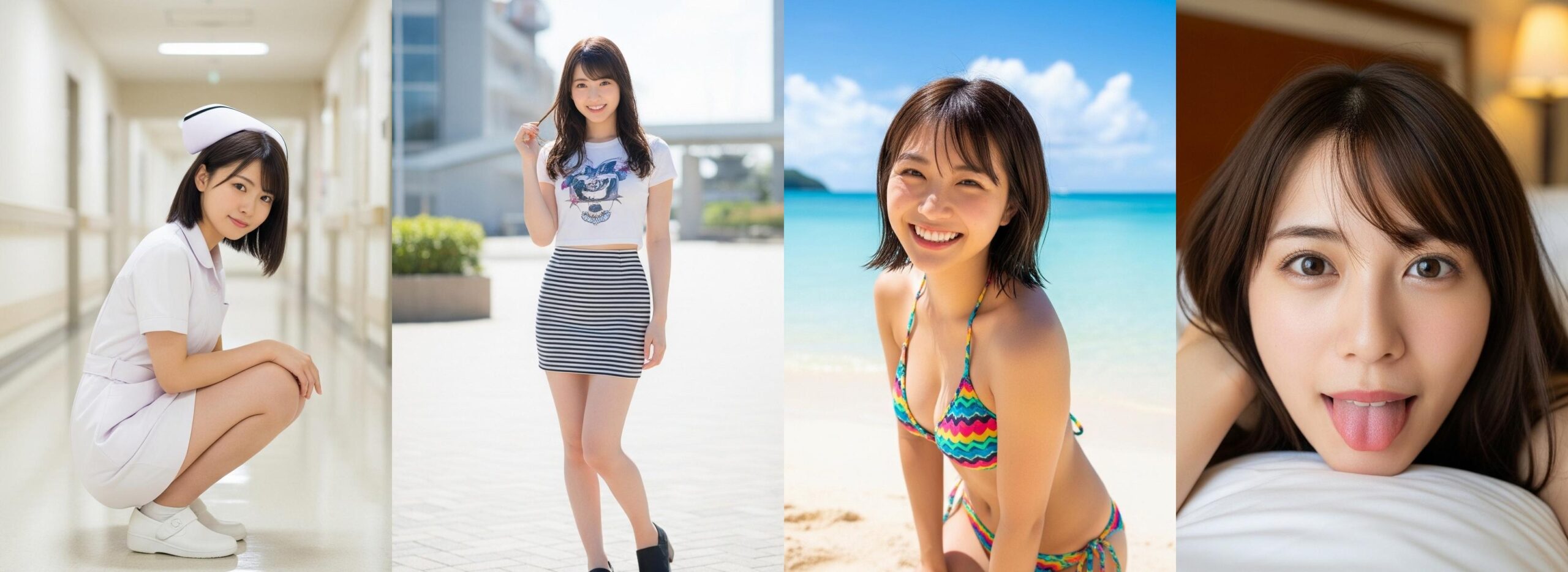 【特別公開】ナースの私服＆ビキニ＆舌出し part3 ナース ビキニ 1