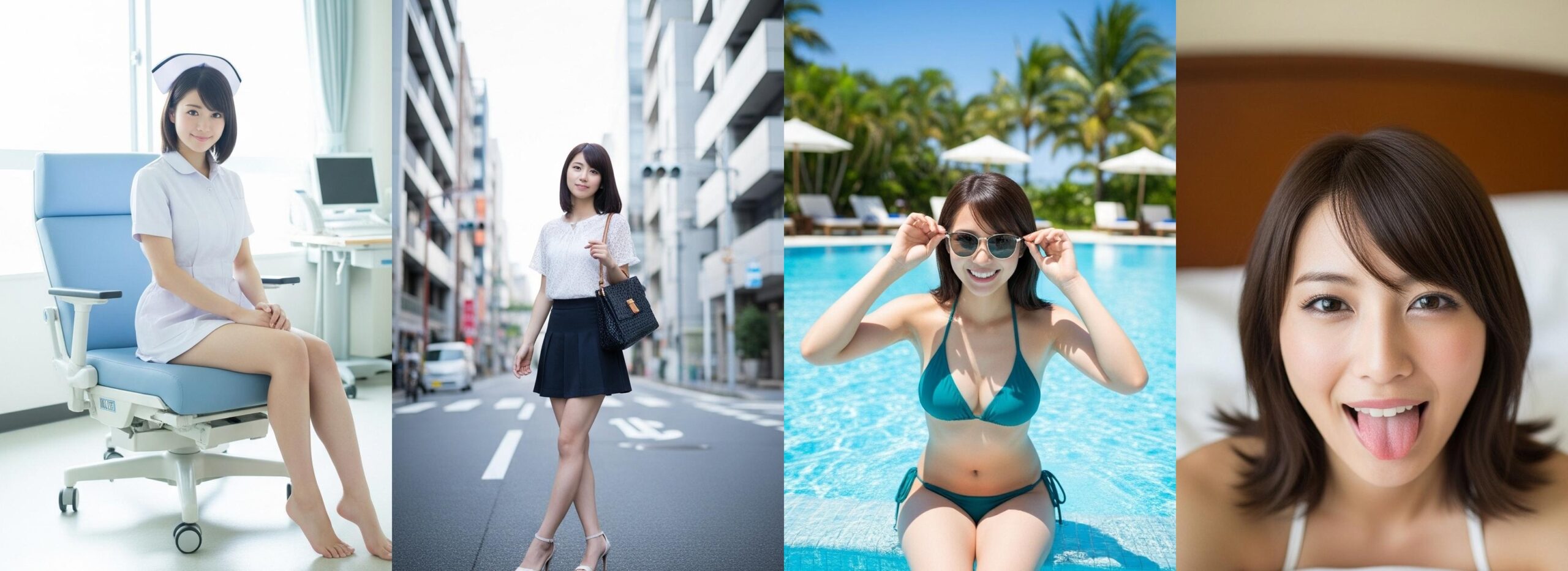 【特別公開】ナースの私服＆ビキニ＆舌出し part4 ナース ビキニ 4