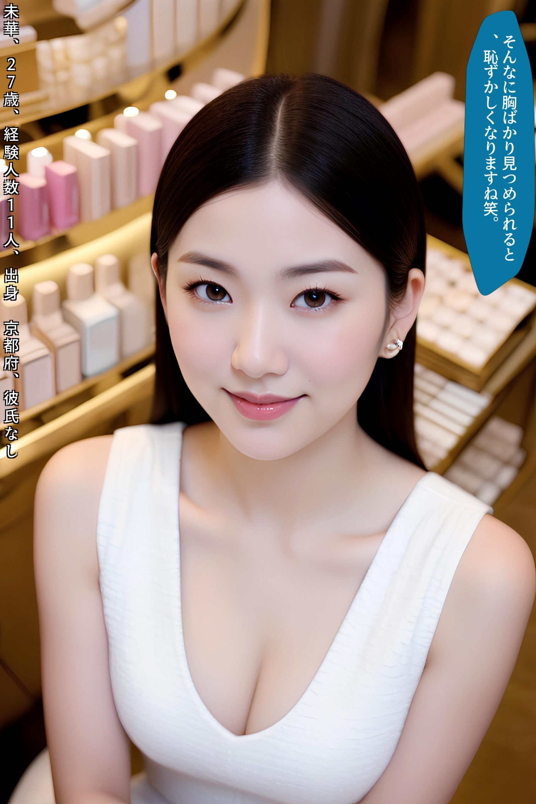 【特別公開】中年オヤジがハマった極上美容部員の谷間接客 part3 おっぱい 巨乳 5