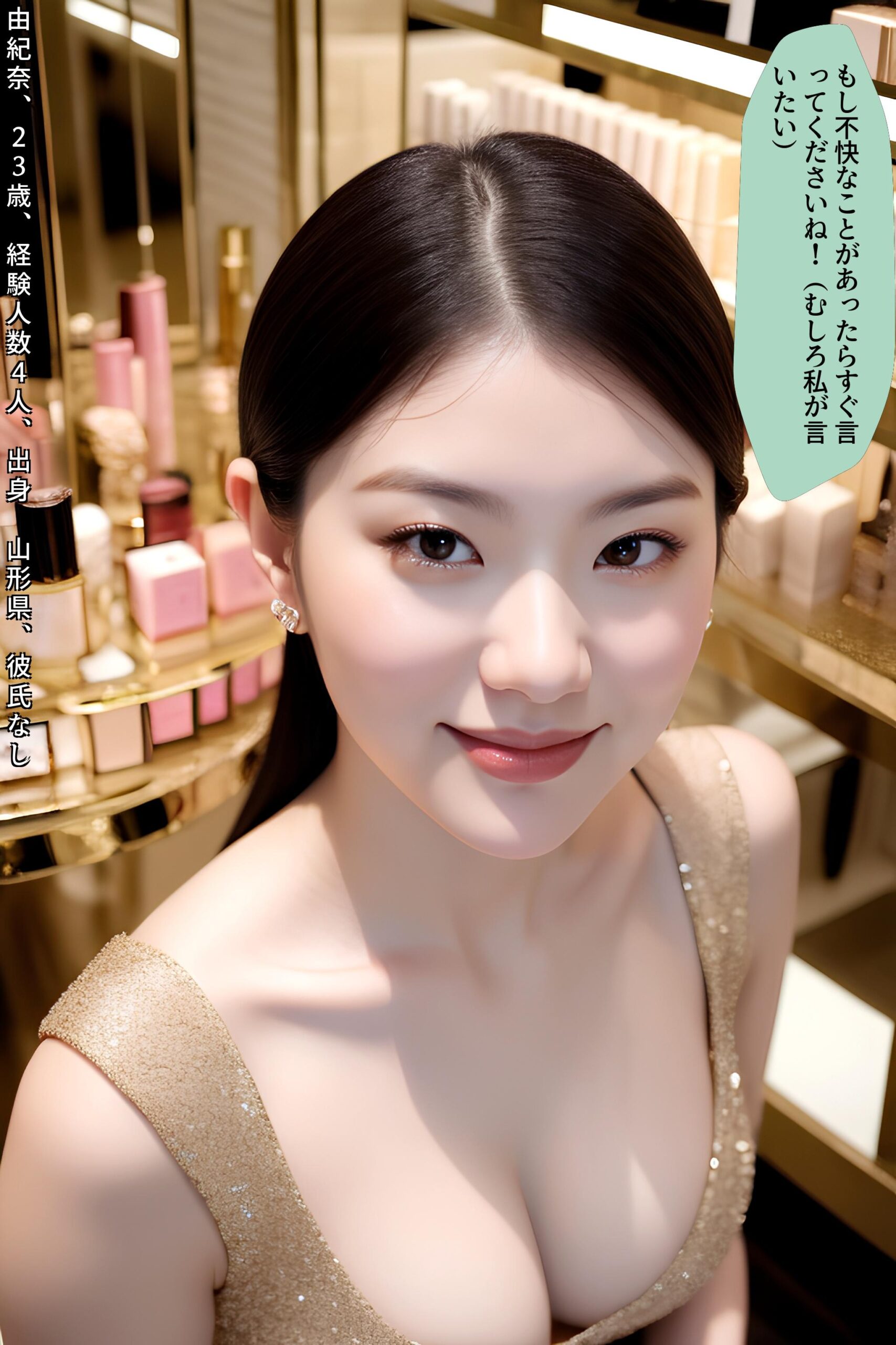 【特別公開】中年オヤジがハマった極上美容部員の谷間接客 part5 おっぱい 巨乳 4