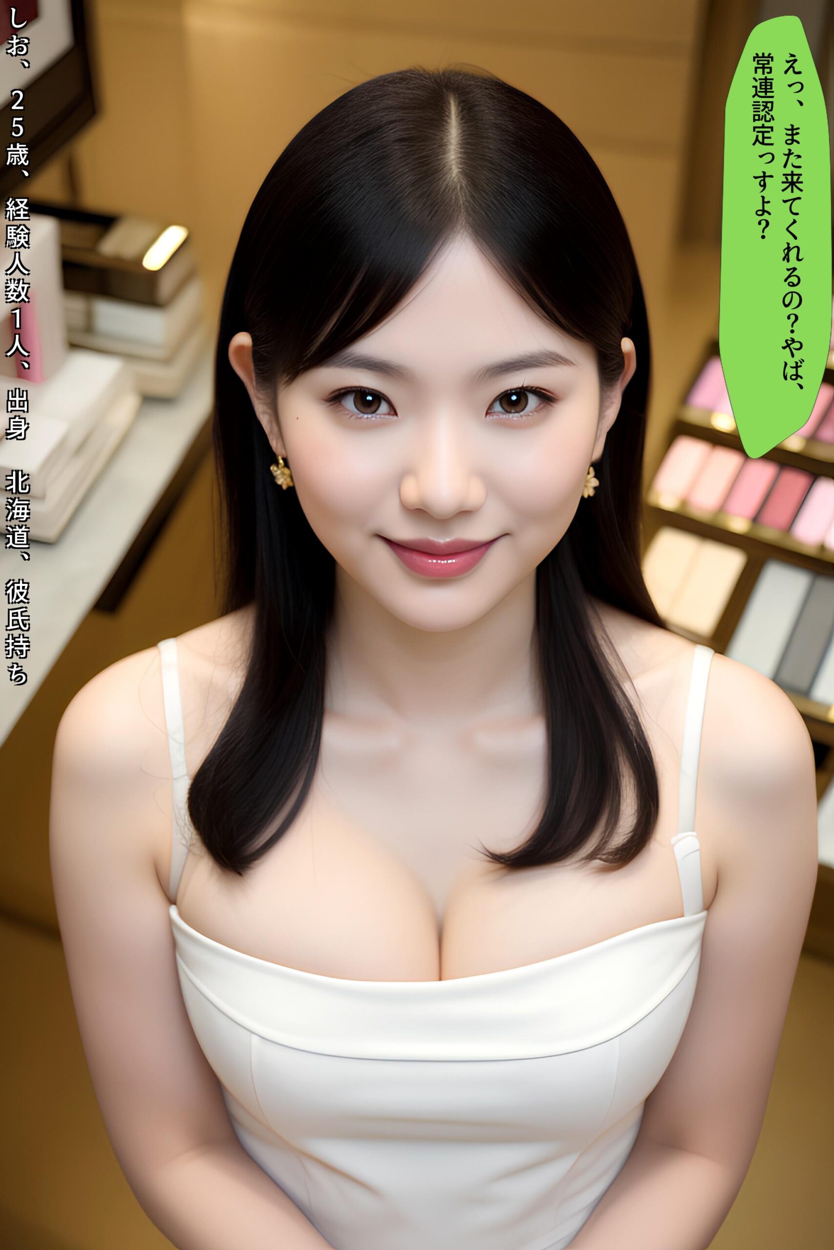 【特別公開】中年オヤジがハマった極上美容部員の谷間接客 part5 おっぱい 巨乳 2