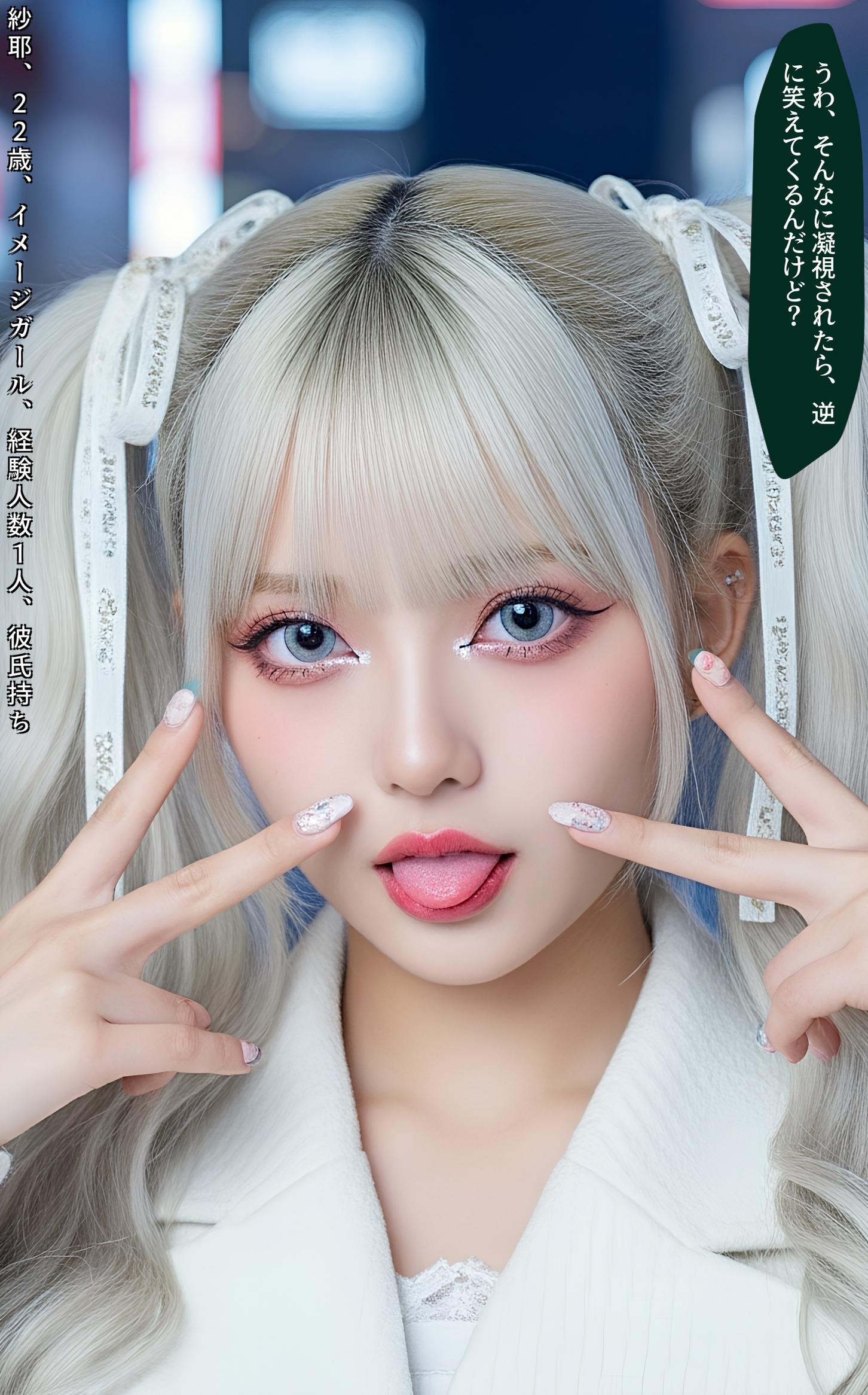 【特別公開】舌出し渋谷ギャル図鑑 part1 若いオンナの街中おっぱい露出 1