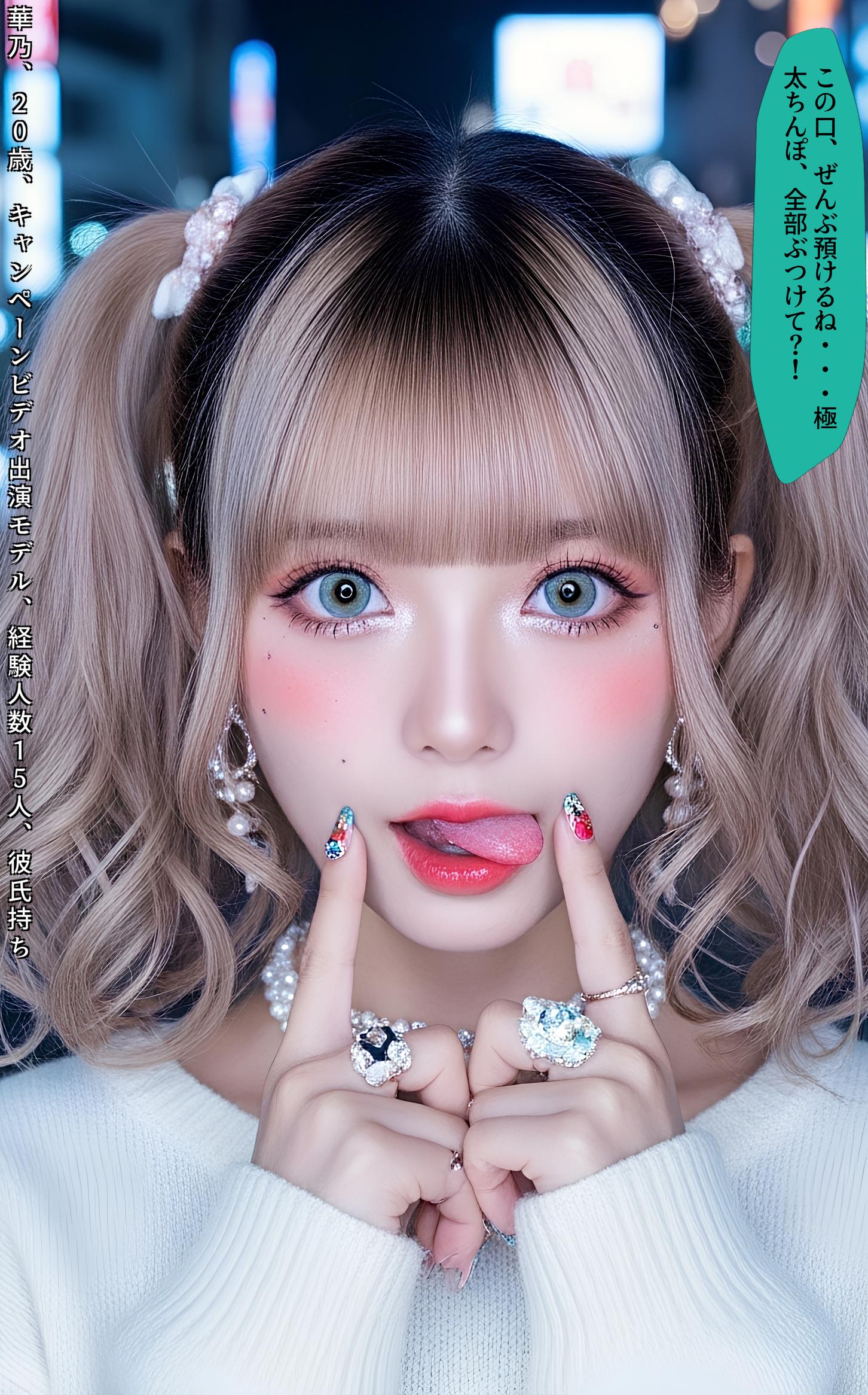 【特別公開】舌出し渋谷ギャル図鑑 part1 若いオンナの街中おっぱい露出 2