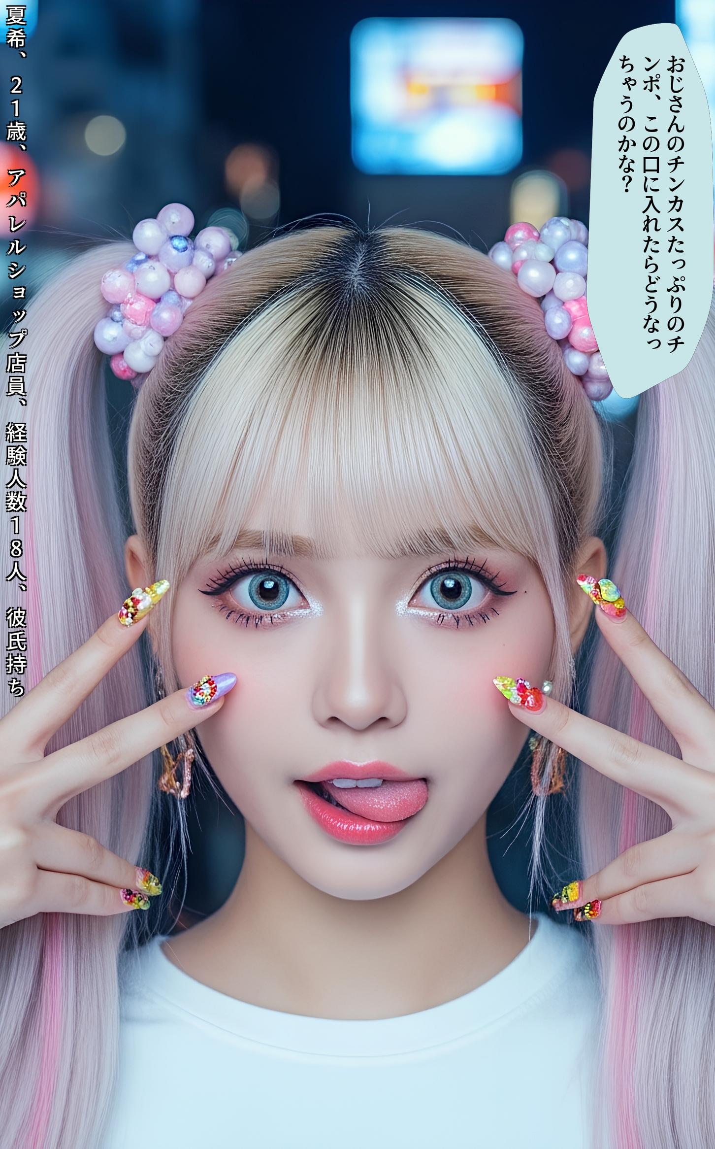 【特別公開】舌出し渋谷ギャル図鑑 part2 ギャル セリフ付き 5