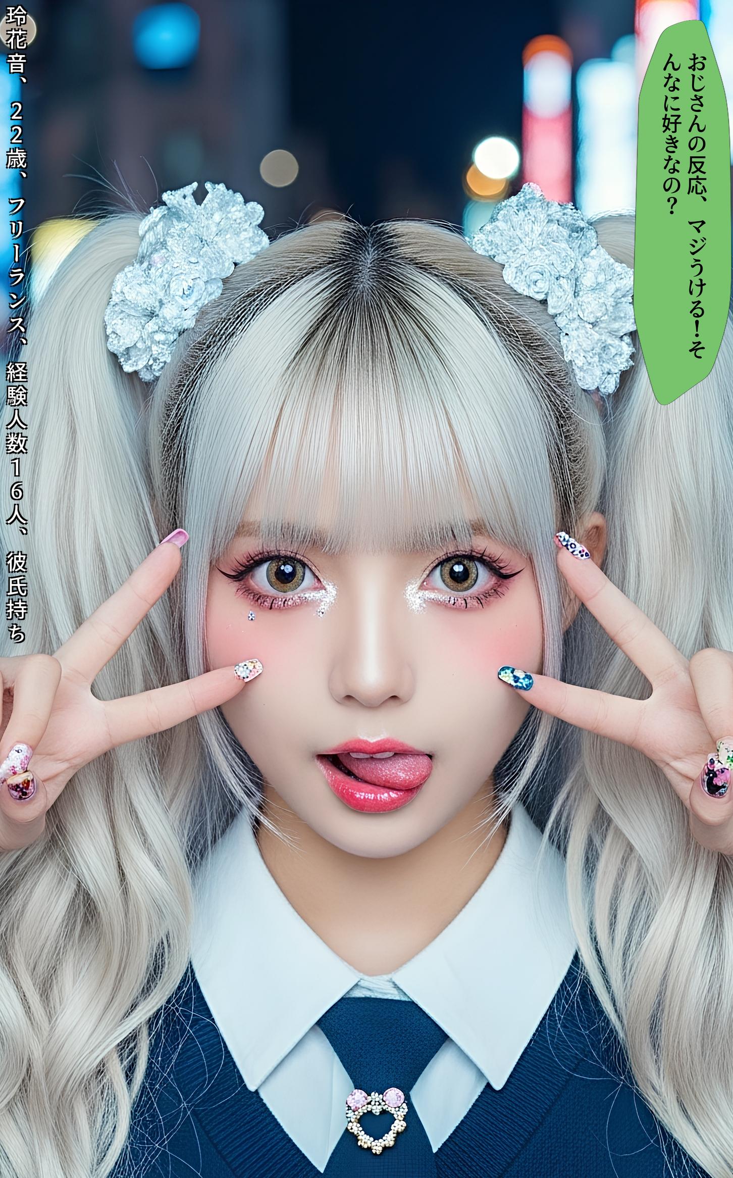 【特別公開】舌出し渋谷ギャル図鑑 part2 ギャル セリフ付き 4