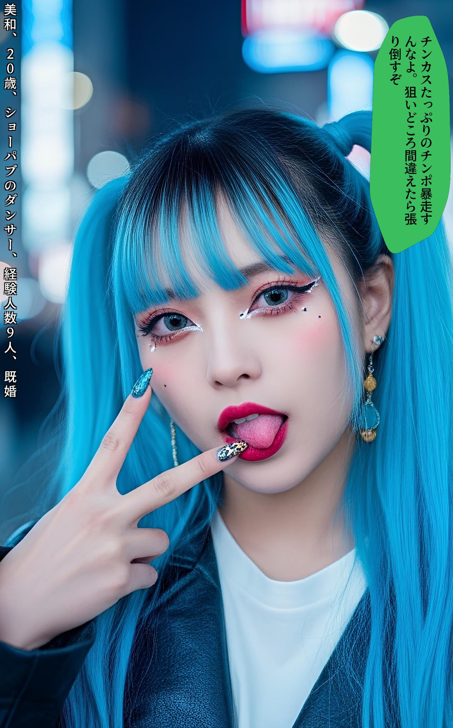 【特別公開】舌出し渋谷ギャル図鑑 part2 ギャル セリフ付き 3