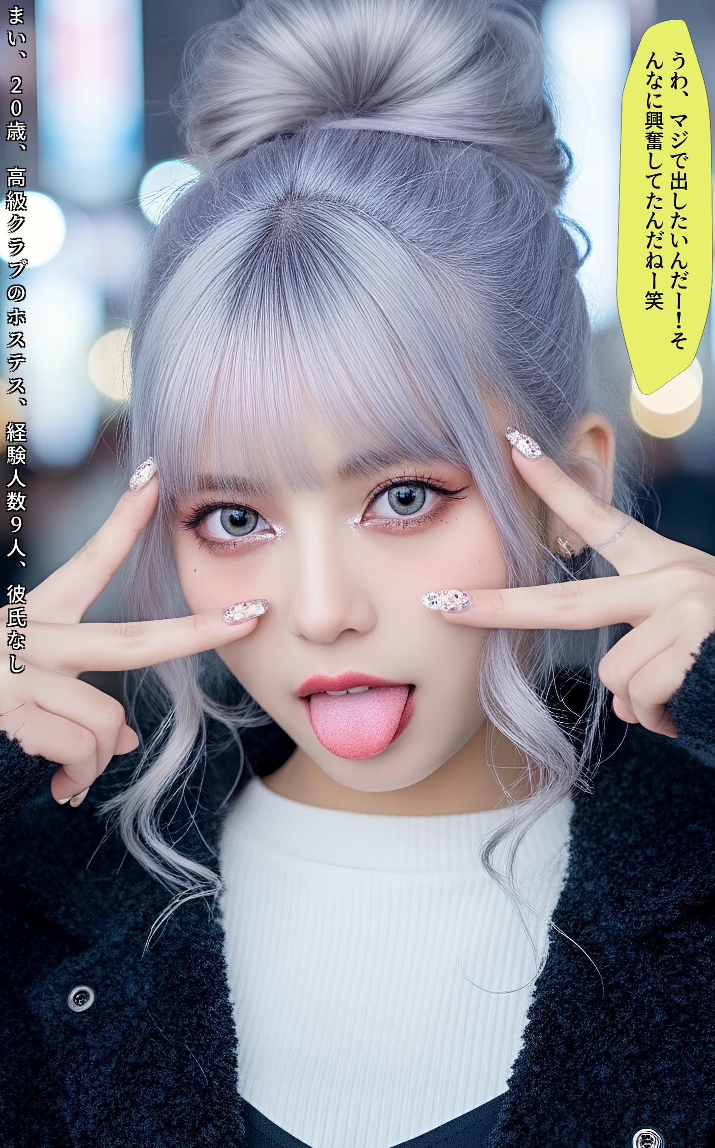 【特別公開】舌出し渋谷ギャル図鑑 part3 ギャル セリフ付き 2