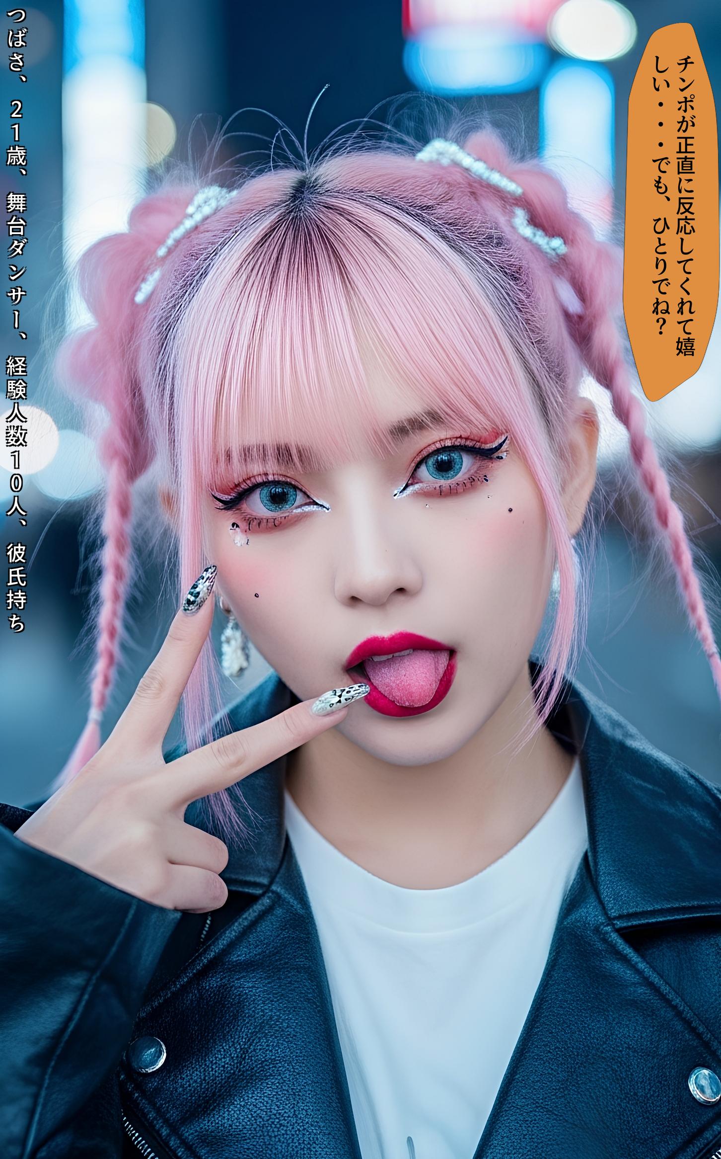 【特別公開】舌出し渋谷ギャル図鑑 part3 ギャル セリフ付き 3