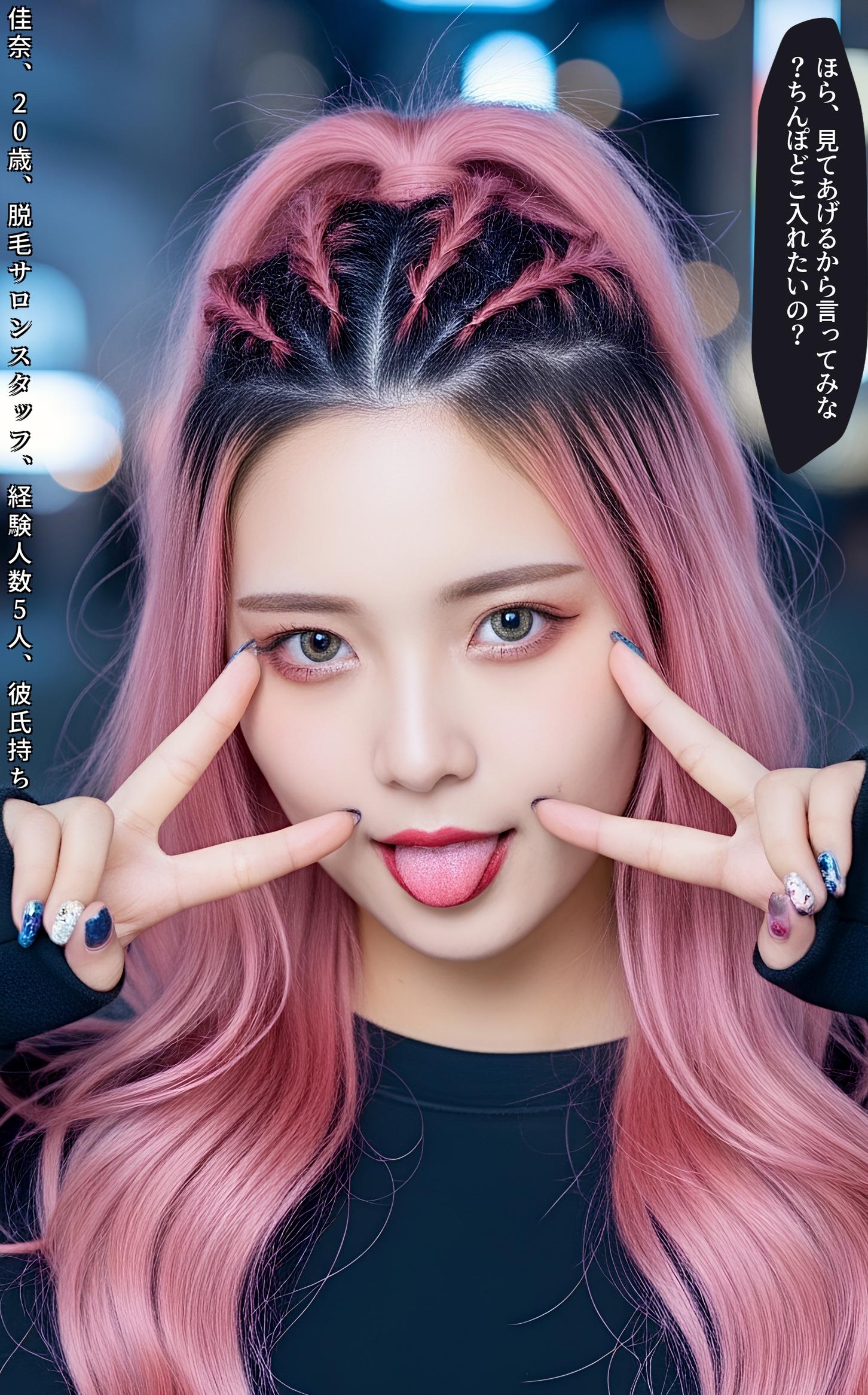 【特別公開】舌出し渋谷ギャル図鑑 part3 ギャル セリフ付き 5