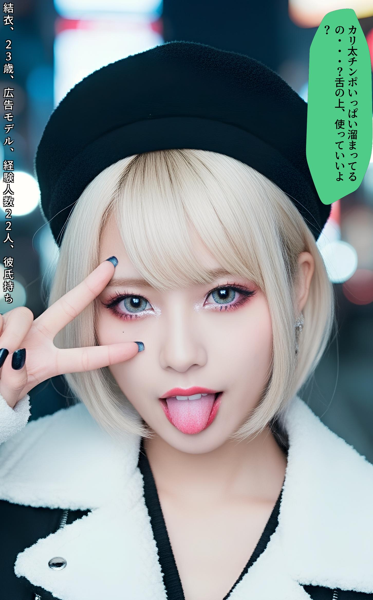 【特別公開】舌出し渋谷ギャル図鑑 part3 ギャル セリフ付き 5