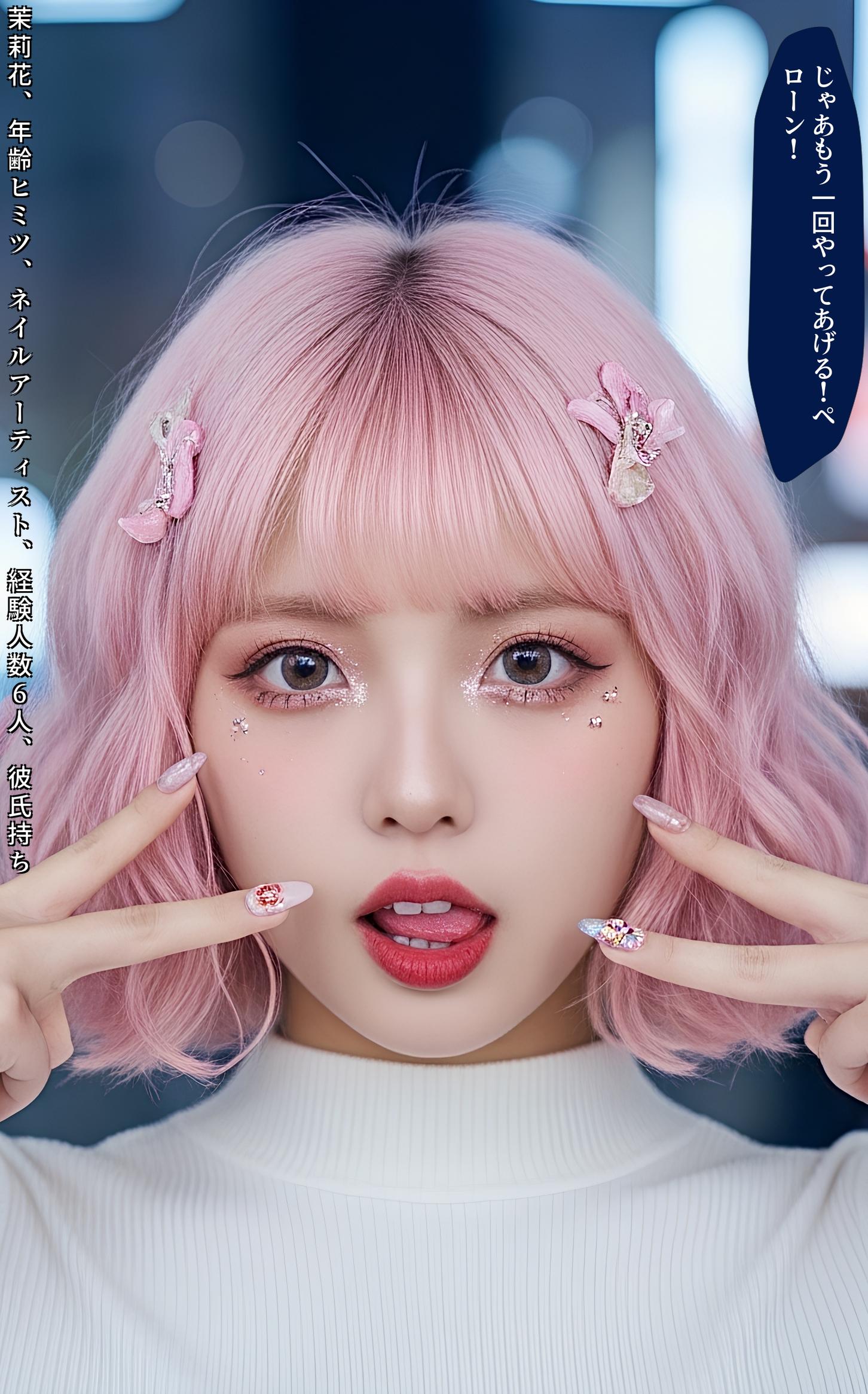 【特別公開】舌出し渋谷ギャル図鑑 part3 ギャル セリフ付き 1