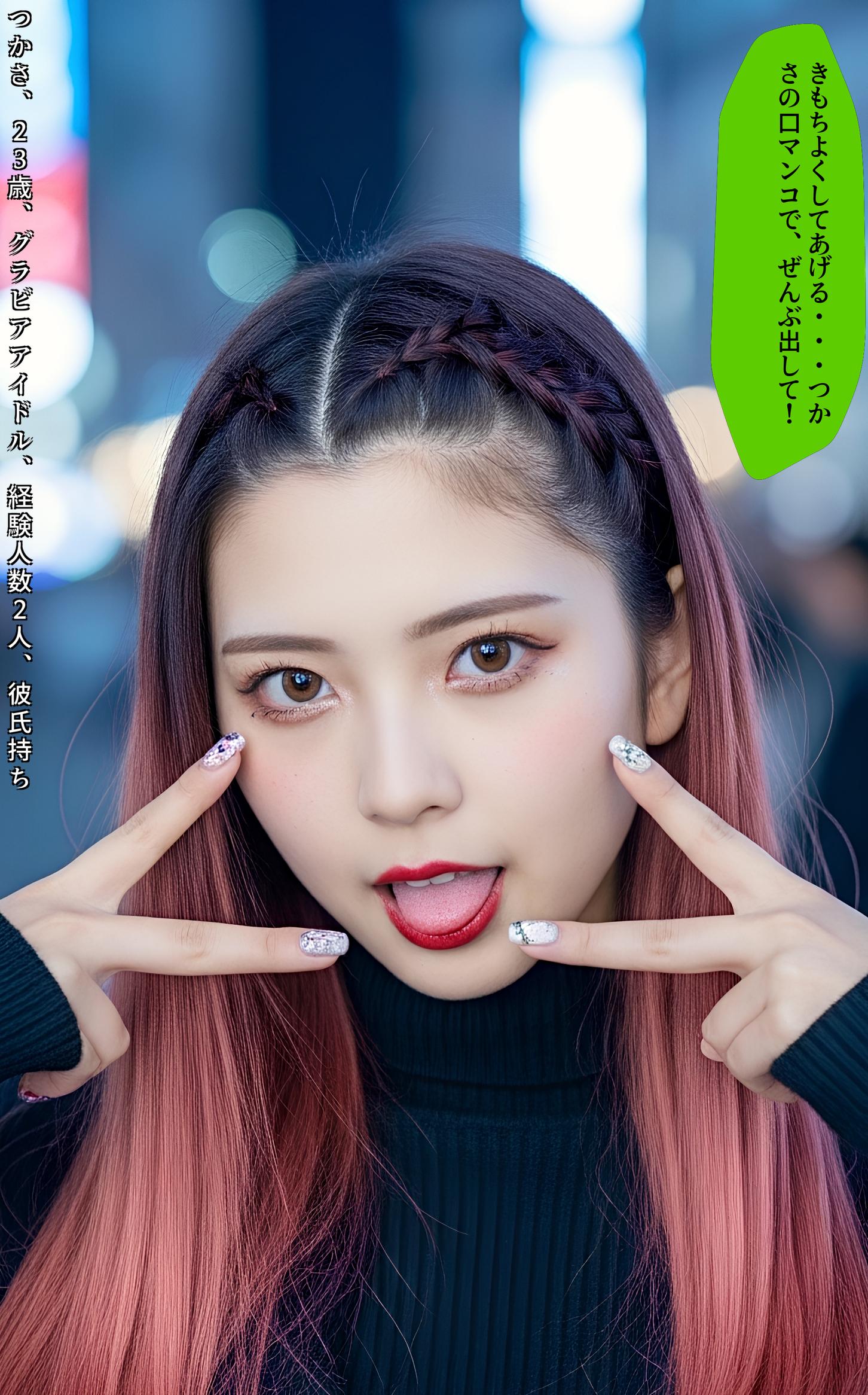 【特別公開】舌出し渋谷ギャル図鑑 part3 ギャル セリフ付き 4