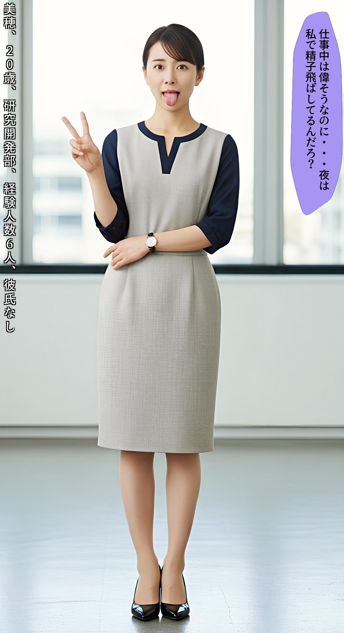 【特別公開】舌出しピースをしてくれる美脚ＯＬ part3 OL ダブルピース 4