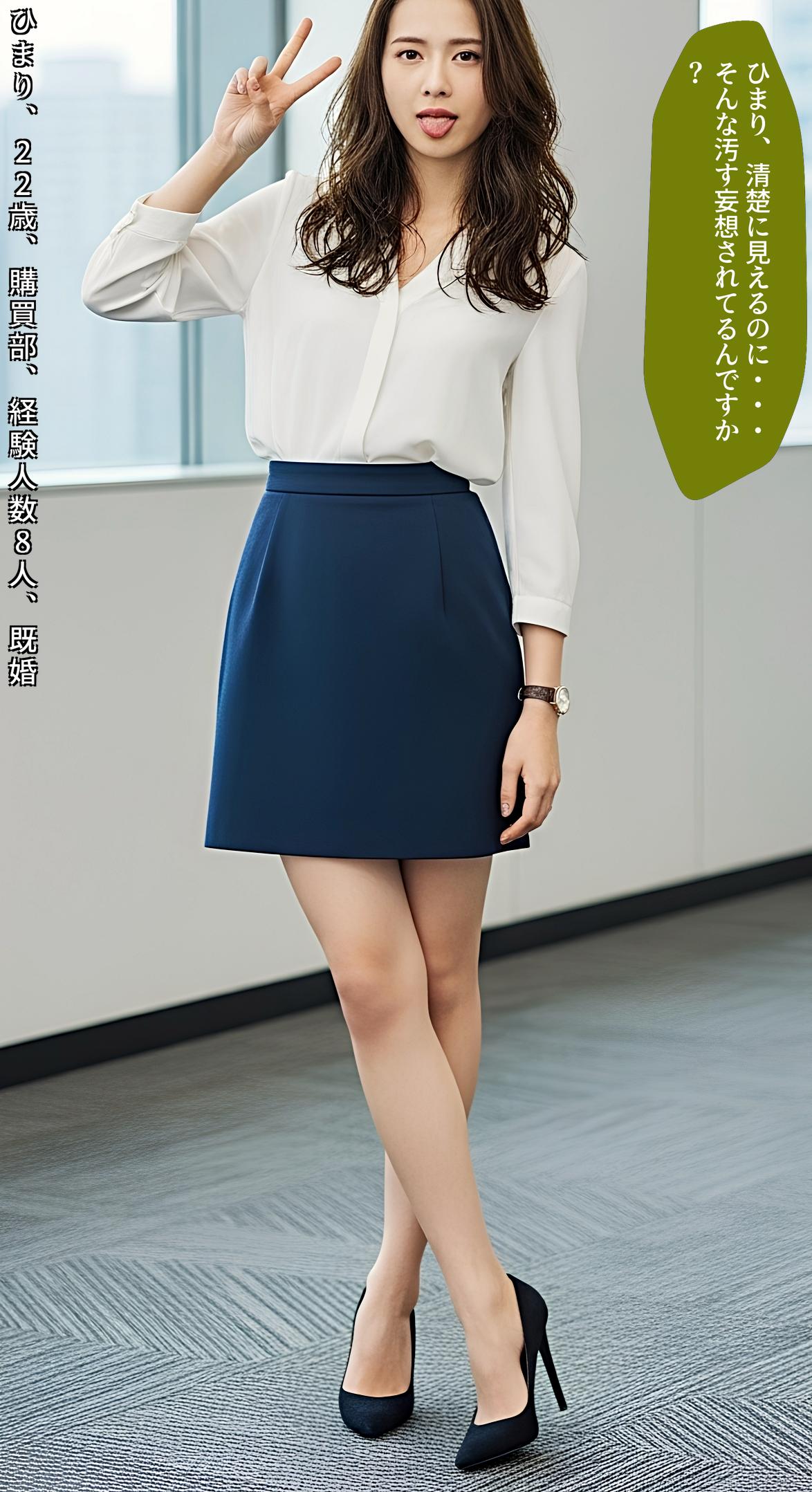 【特別公開】舌出しピースをしてくれる美脚ＯＬ part3 OL ダブルピース 1