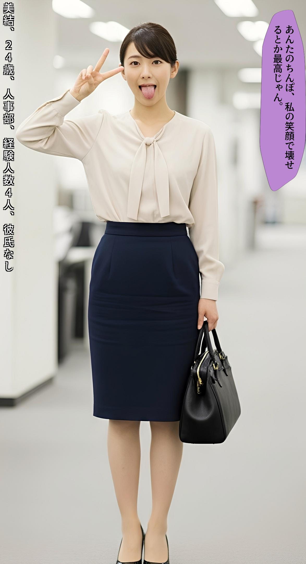 【特別公開】舌出しピースをしてくれる美脚ＯＬ part3 OL ダブルピース 5