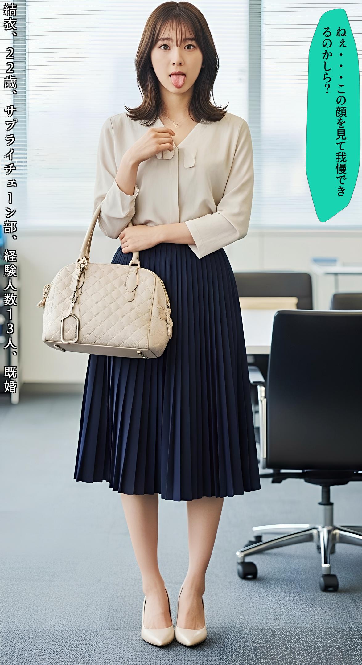 【特別公開】舌出しピースをしてくれる美脚ＯＬ part3 OL ダブルピース 3