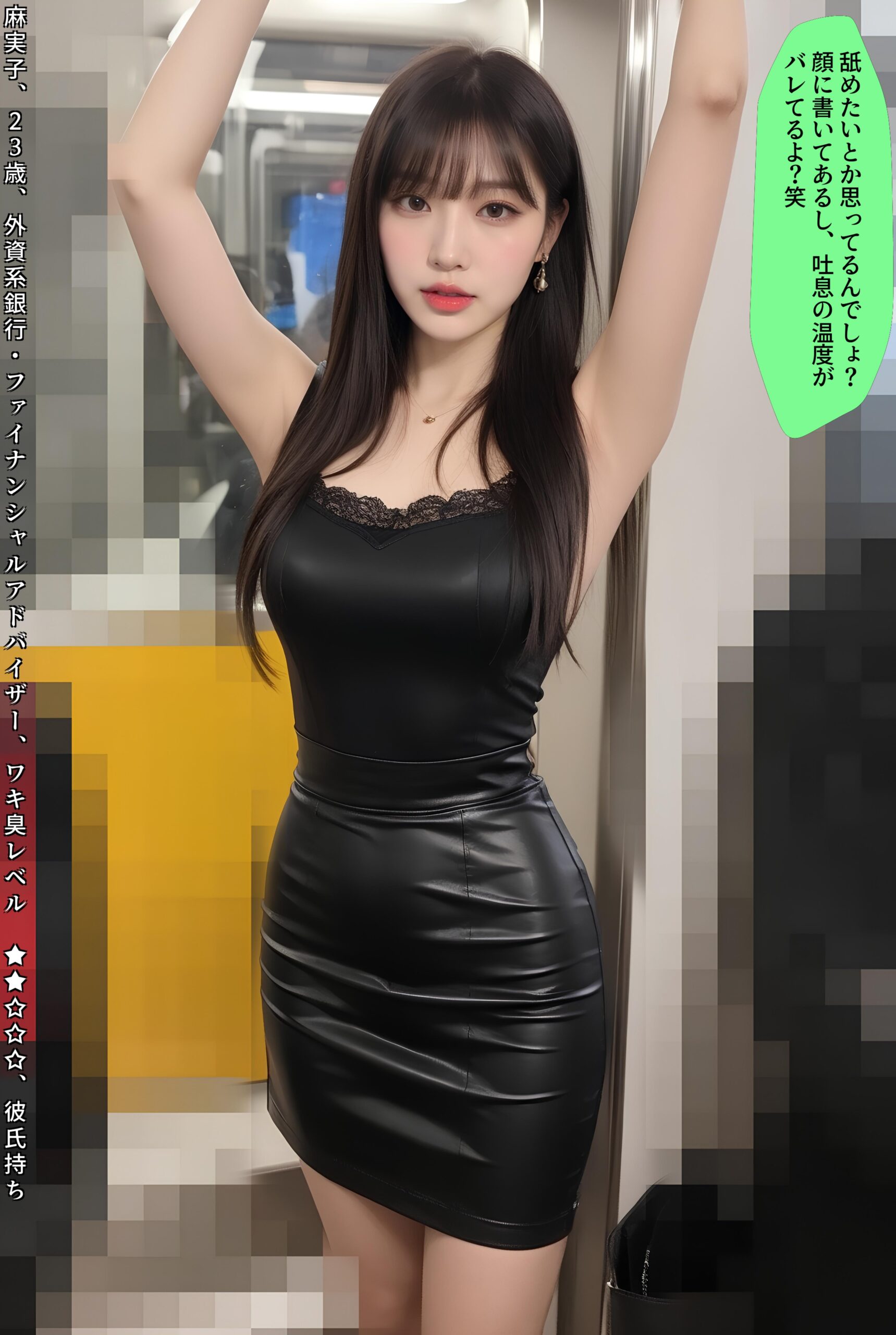 【特別公開】【高画質】電車内わき見せ美女 part1 OL わき 2