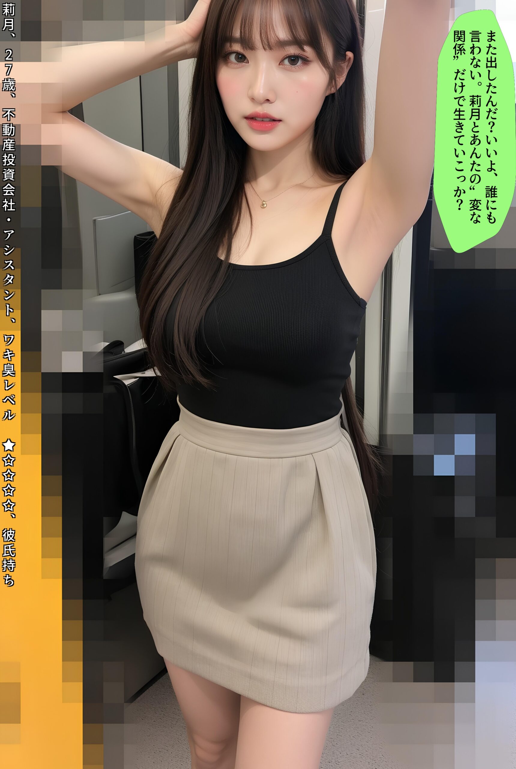【特別公開】【高画質】電車内わき見せ美女 part2 OL わき 5